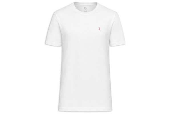 Camiseta Masculina Bordado Pica Pau Com Caixa Presenteável – Branco