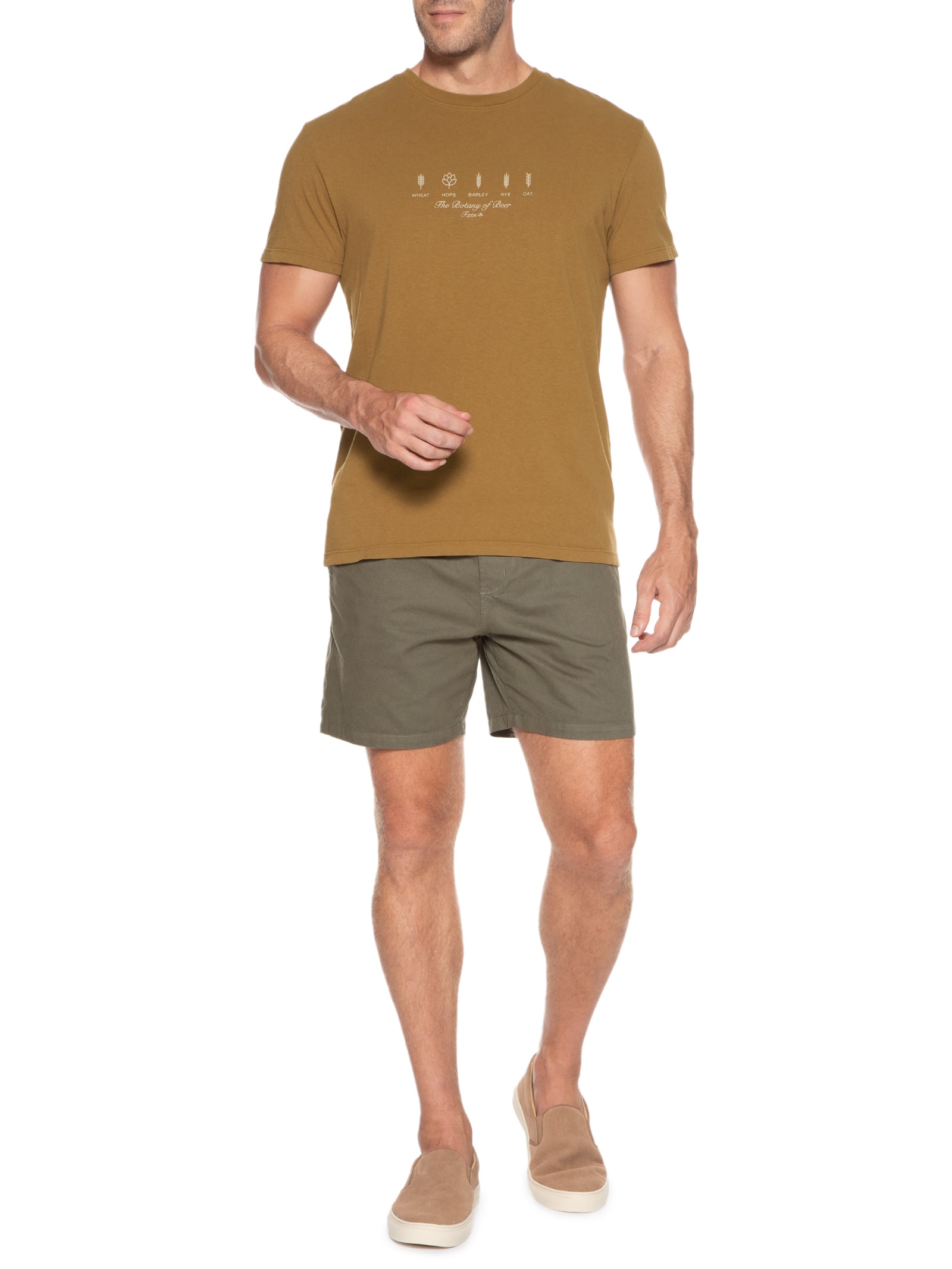 Camiseta Masculina Botany Of Beer Marrom Foxton