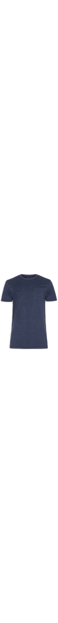 Camiseta Masculina Botone Bolso - Azul