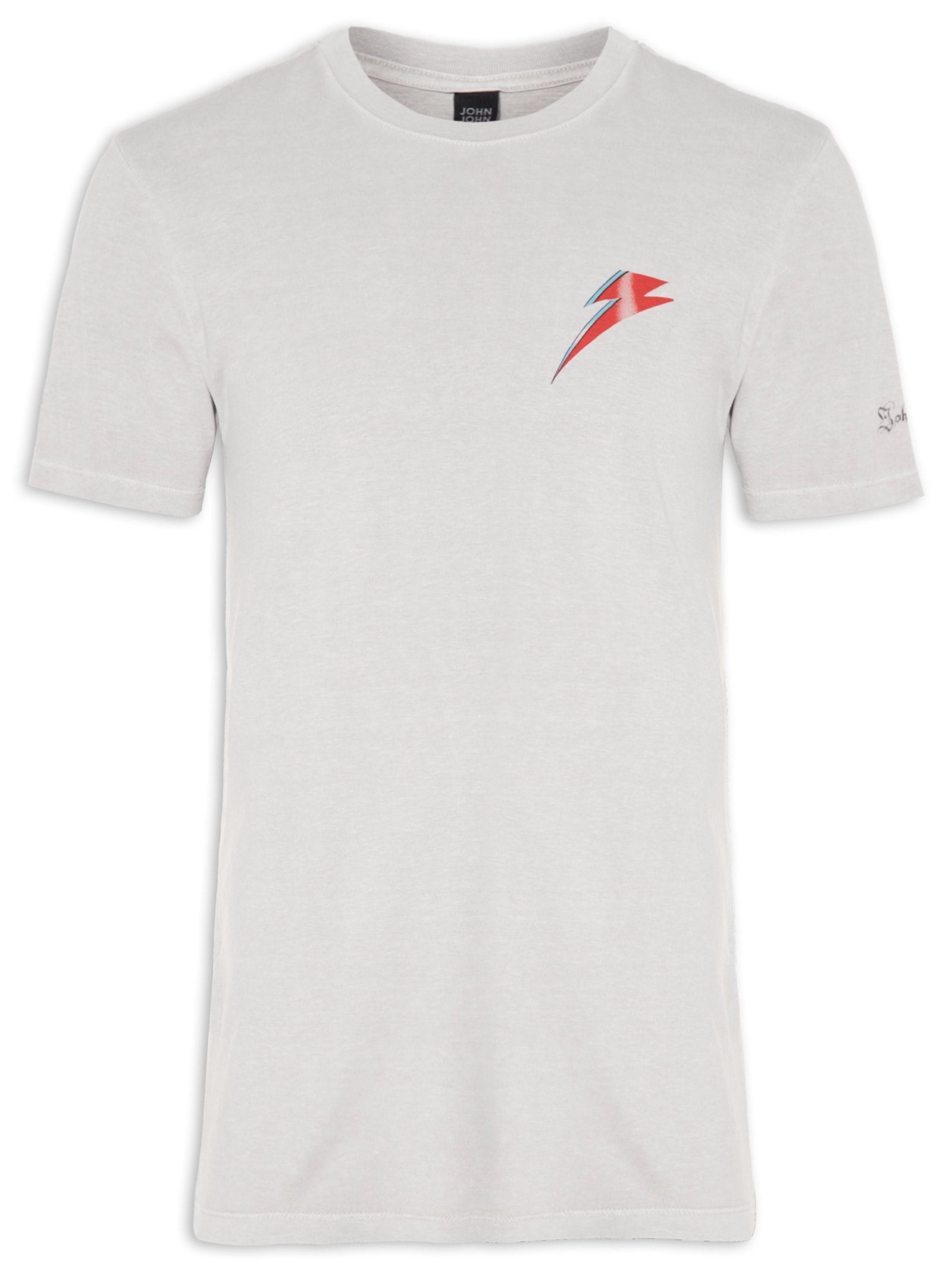 Camiseta Masculina Bowie Lightning Cinza John John