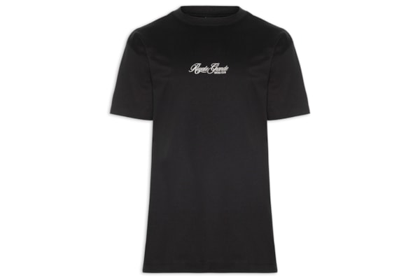 Camiseta Masculina Box Fit Text - Preto