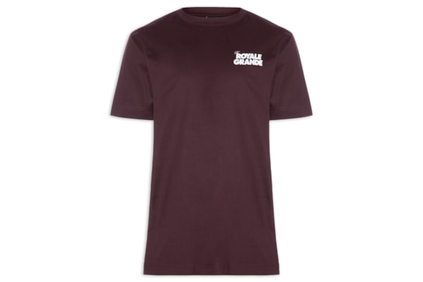 Camiseta Masculina Box Fit Text - Vermelho