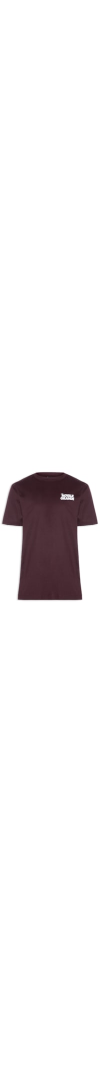 Camiseta Masculina Box Fit Text - Vermelho