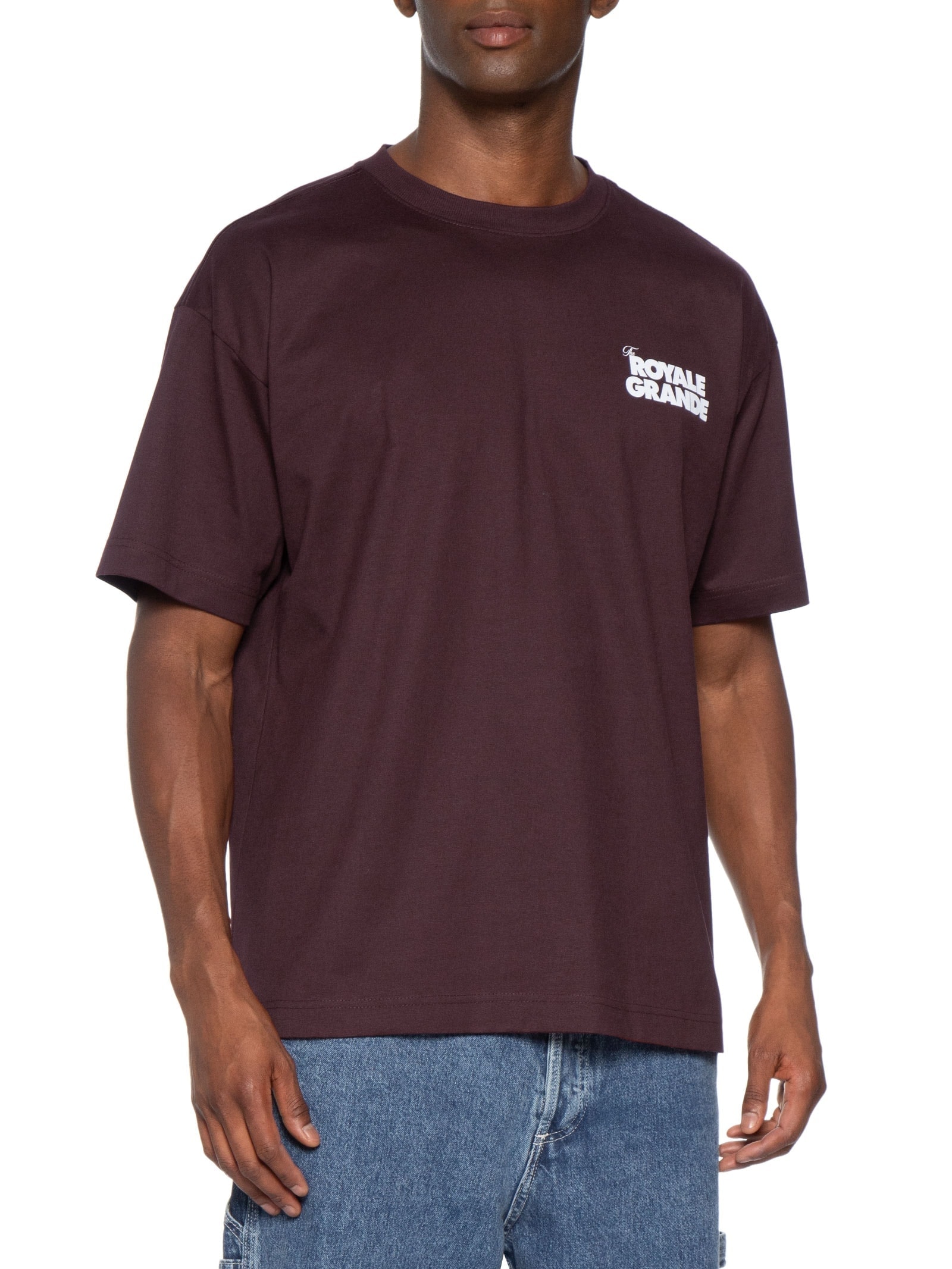 Camiseta Masculina Box Fit Text Vermelho Cotton On