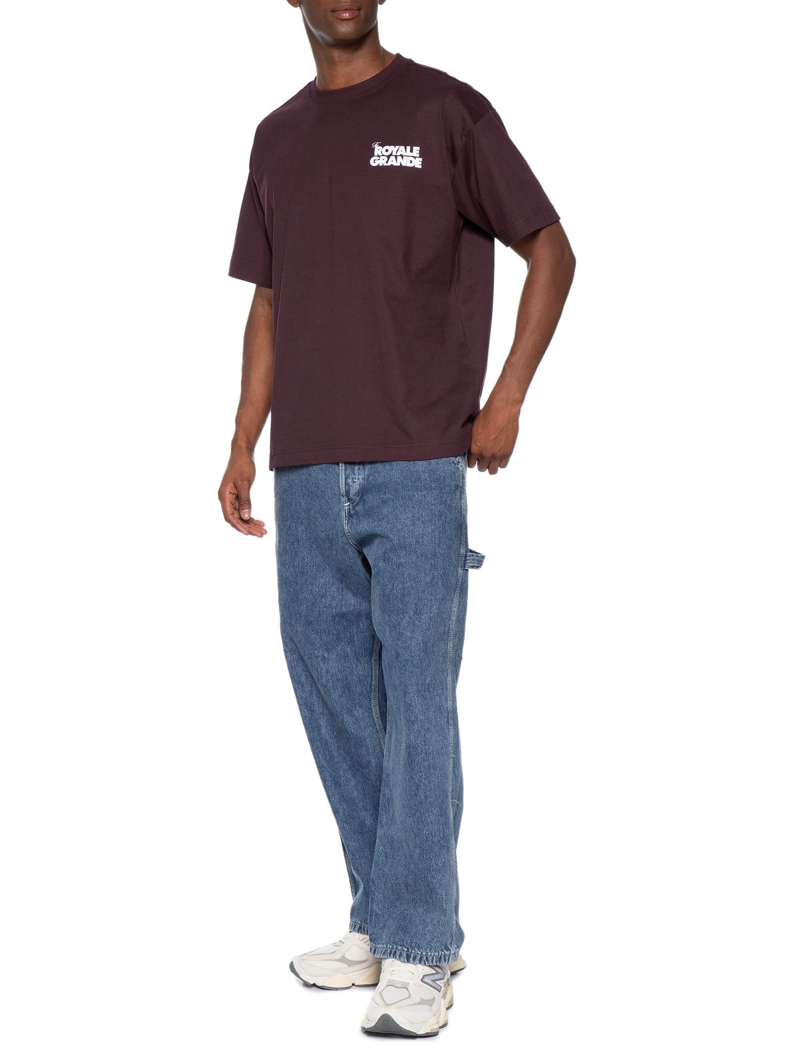 Camiseta Masculina Box Fit Text Vermelho Cotton On