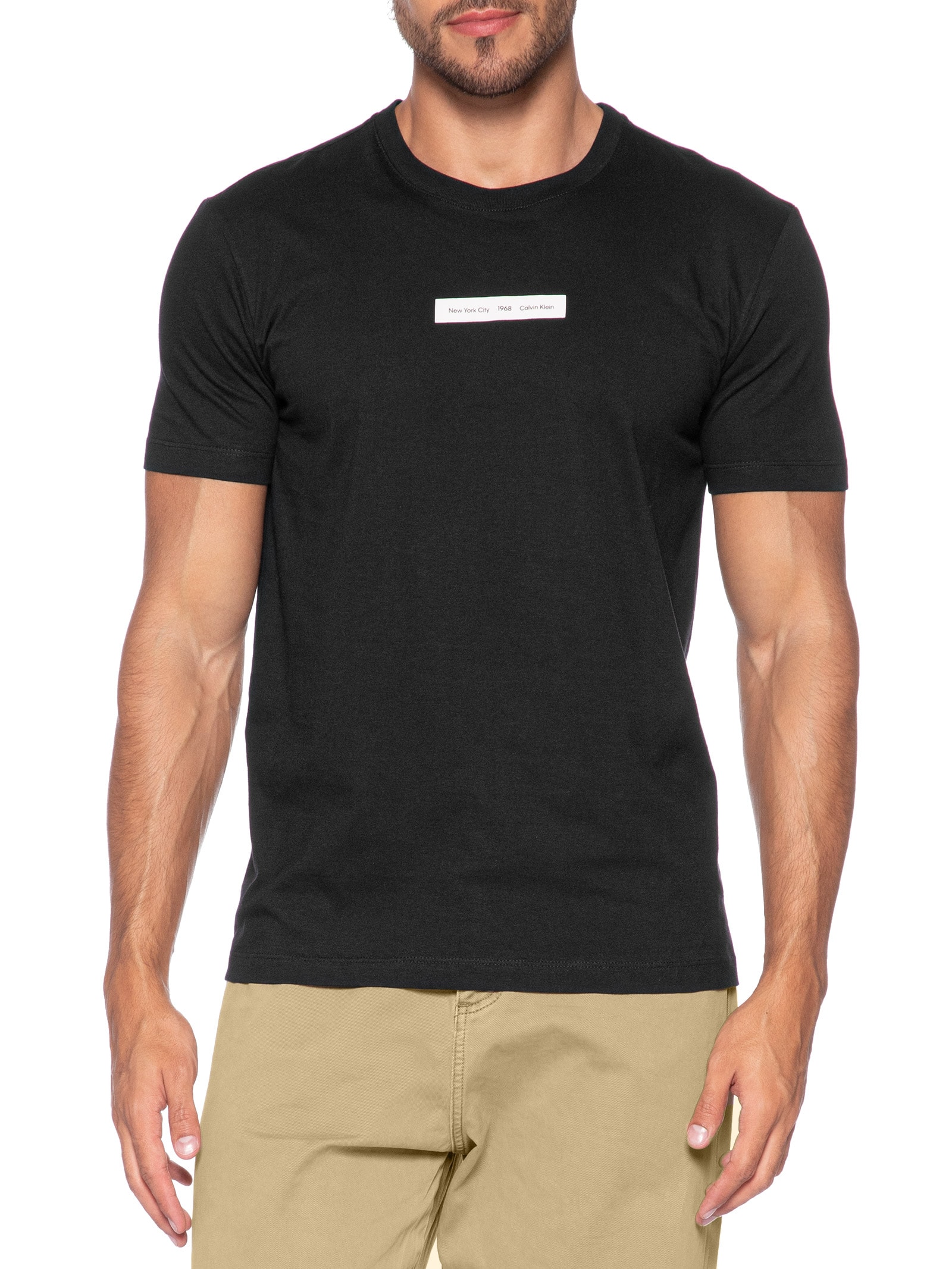 Camiseta Masculina Box Nyc Preto Calvin Klein - White Label