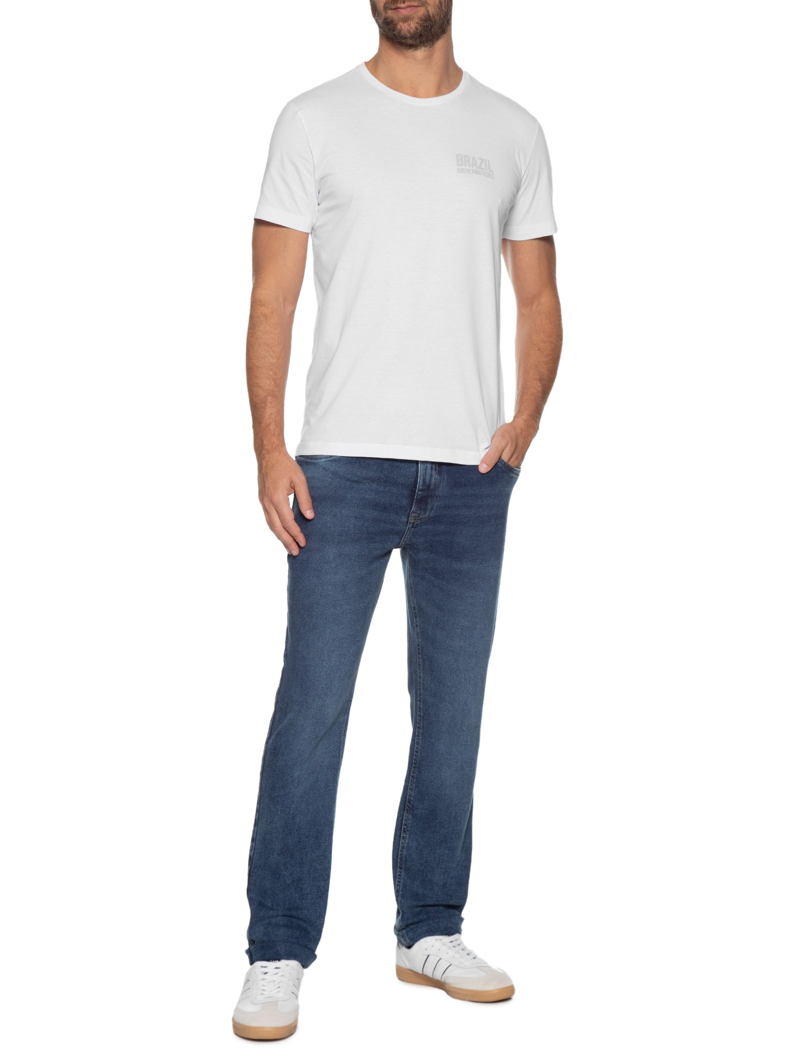 Camiseta Masculina BR Is Not For Amateur Branco Sergio K