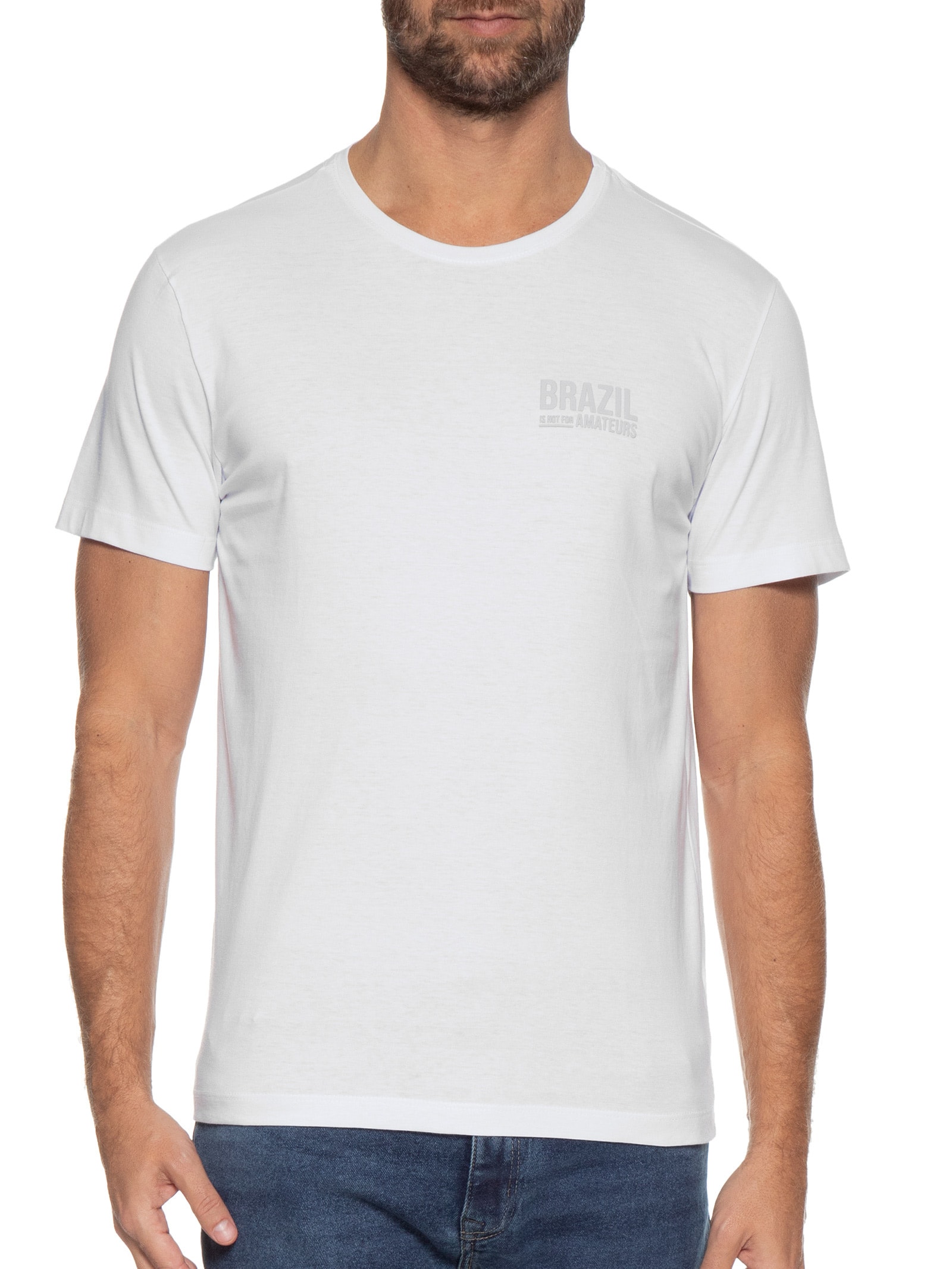 Camiseta Masculina BR Is Not For Amateur Branco Sergio K
