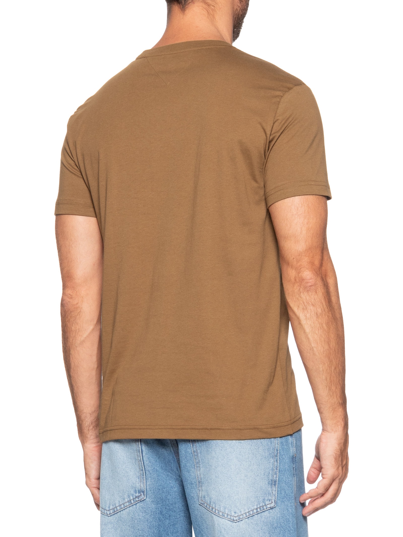 Camiseta Masculina Brand Love Small Hilfiger Marrom Tommy Hilfiger