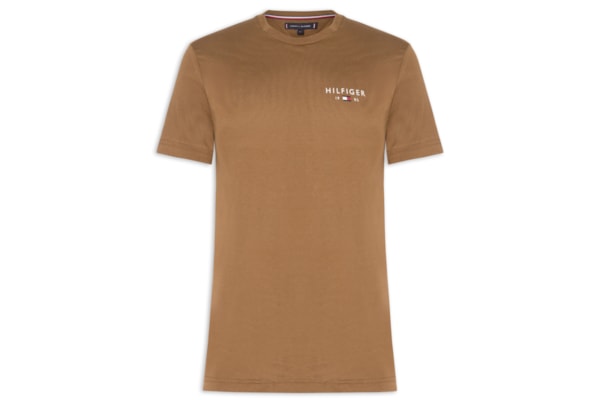 Camiseta Masculina Brand Love Small Hilfiger - Marrom
