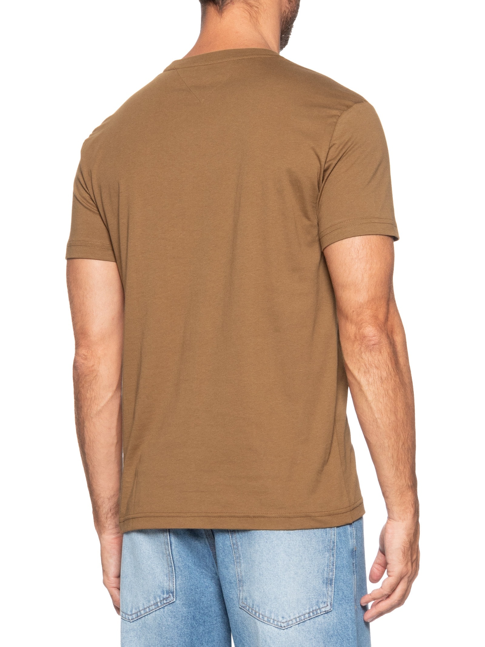 Camiseta Masculina Brand Love Small Hilfiger Marrom Tommy Hilfiger