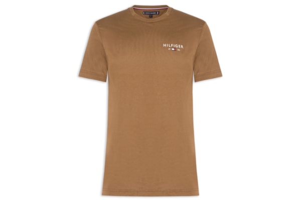 Camiseta Masculina Brand Love Small Hilfiger - Marrom