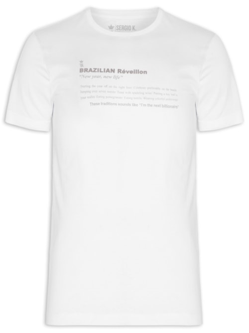 Camiseta Masculina Brazilian Reveillon – Off White