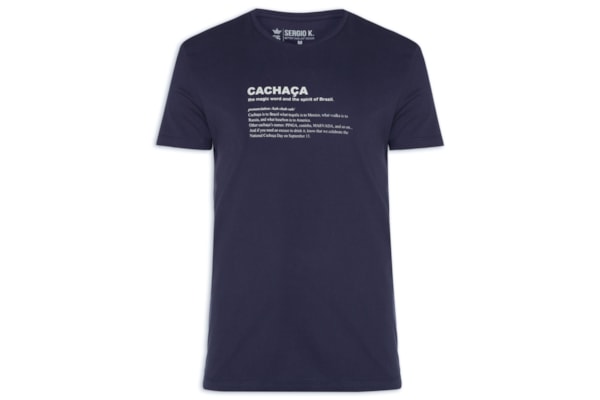 Camiseta Masculina Cachaça Spirit Of BR - Azul