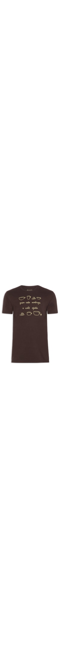 Camiseta Masculina Café Madruga - Marrom