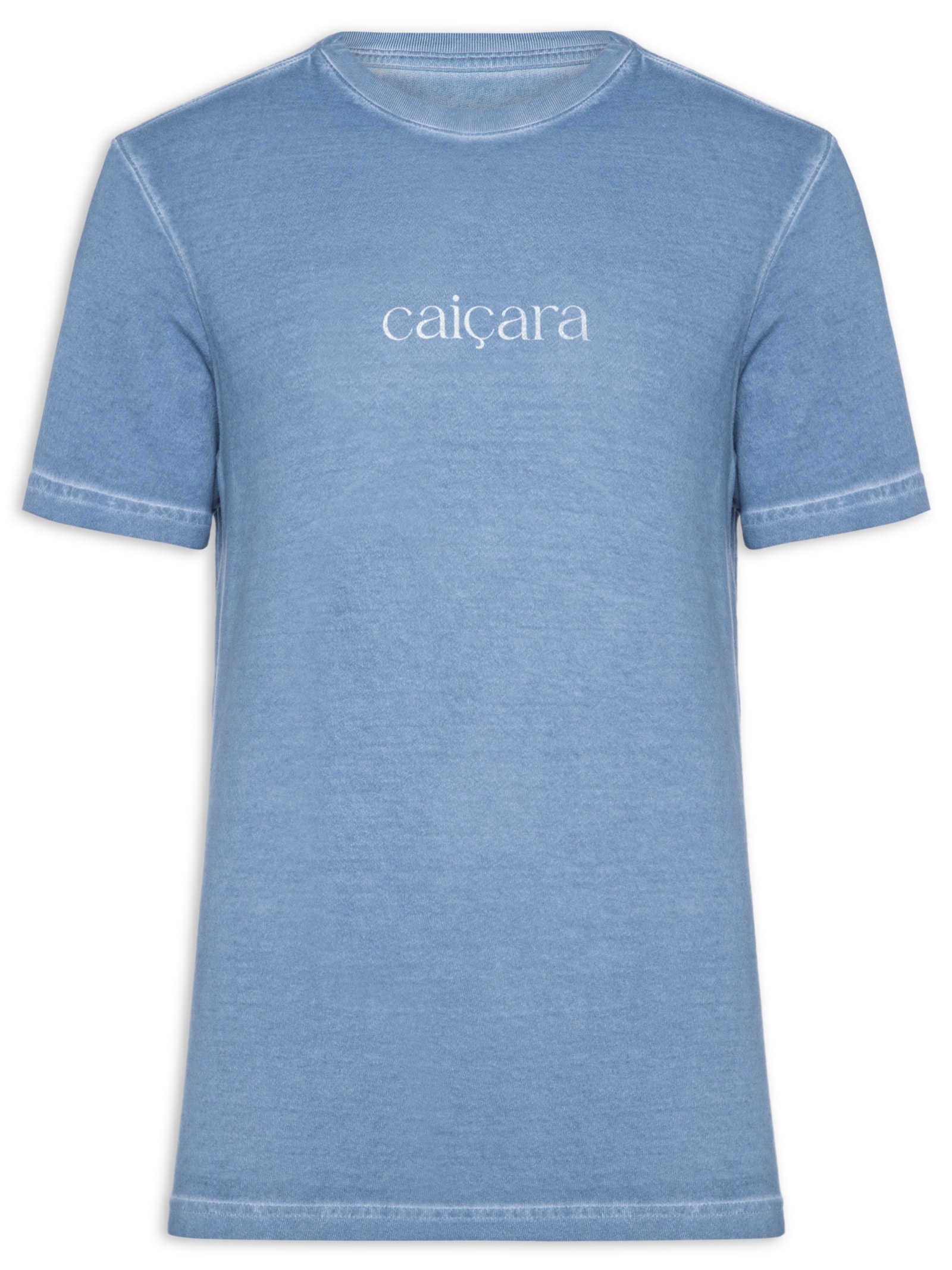 Camiseta Masculina Caiçara Manga Curta Azul Osklen