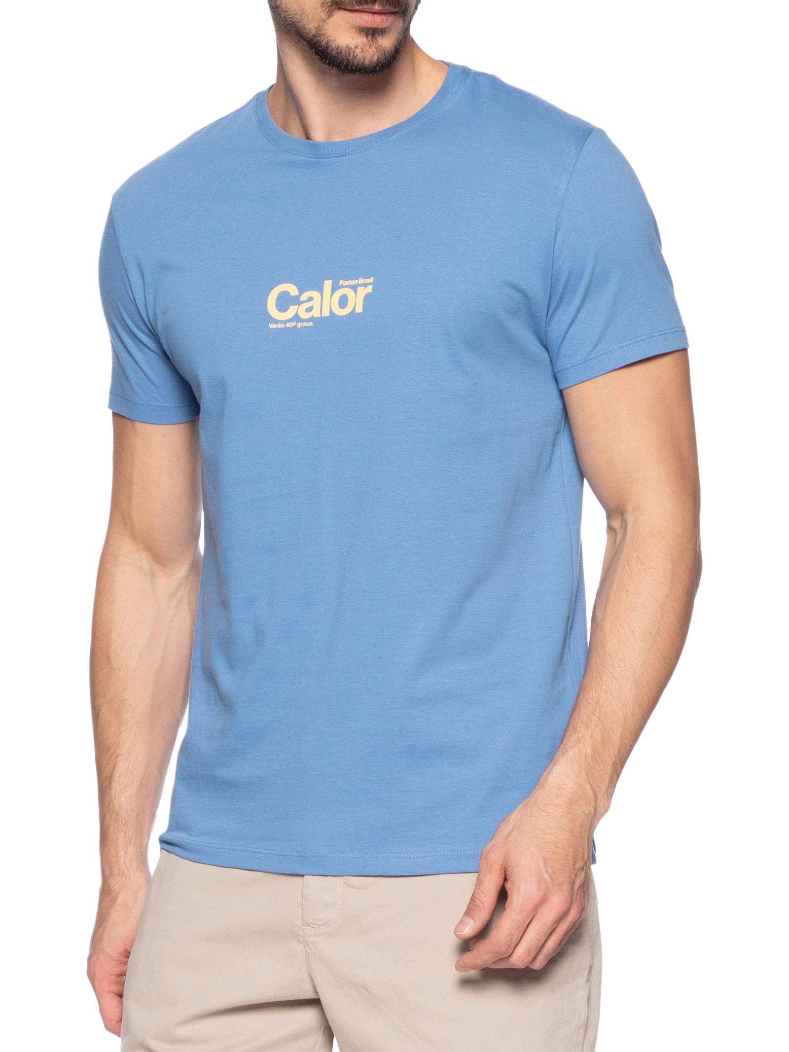 Camiseta Masculina Calor Azul Foxton