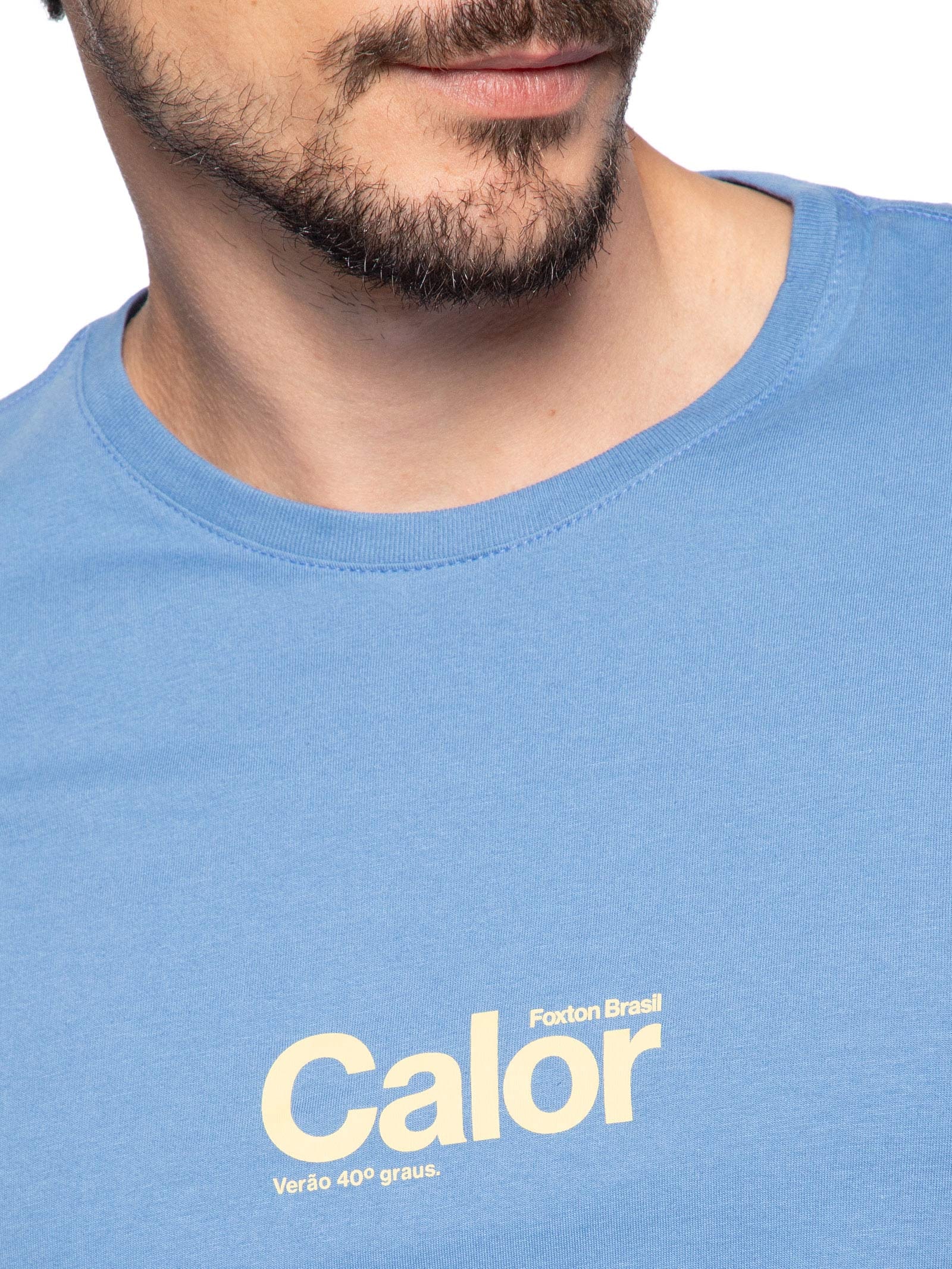 Camiseta Masculina Calor Azul Foxton