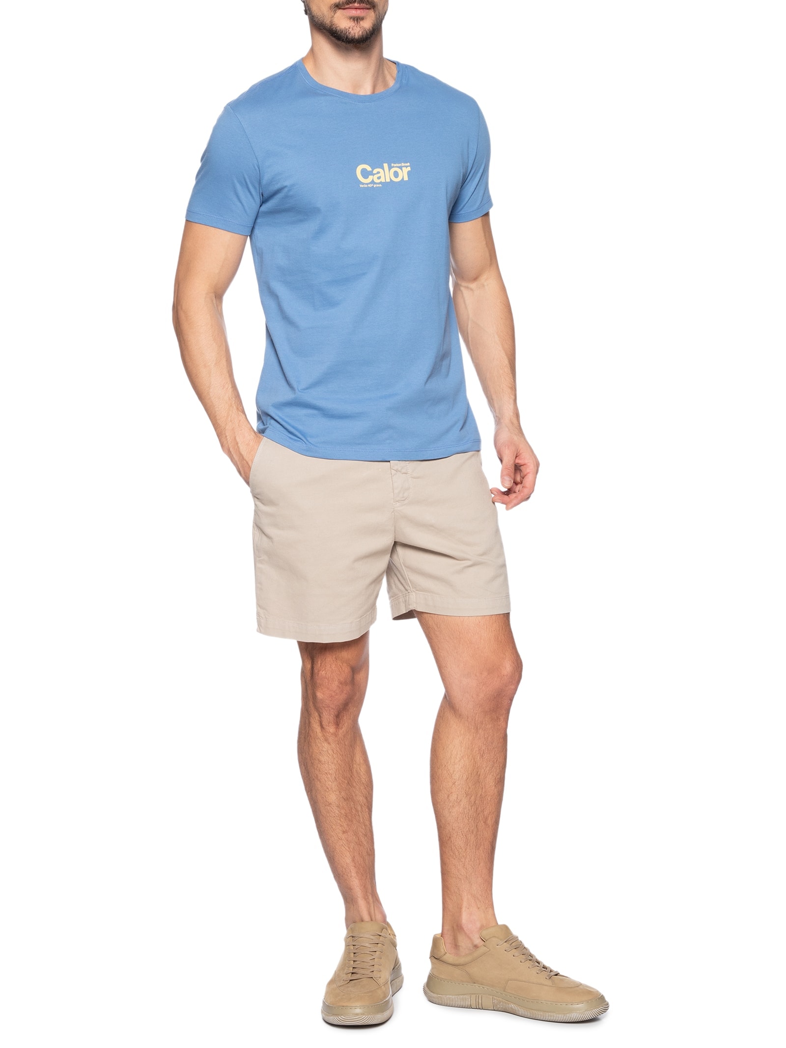 Camiseta Masculina Calor Azul Foxton