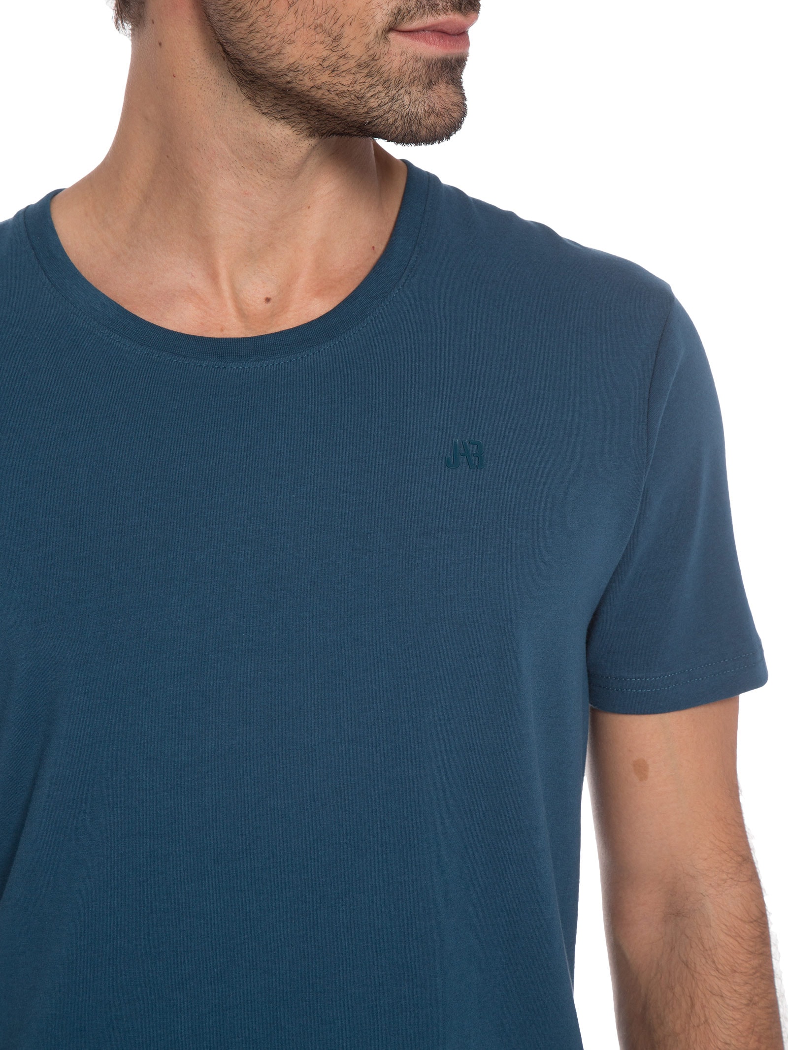 Camiseta Masculina Careca Stretch Azul Jab