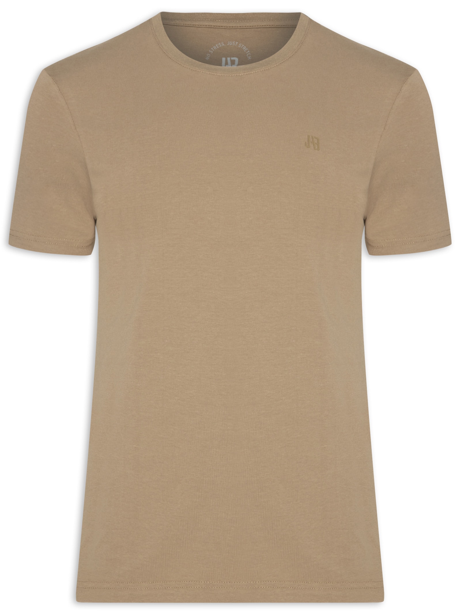 Camiseta Masculina Careca Stretch Bege Jab