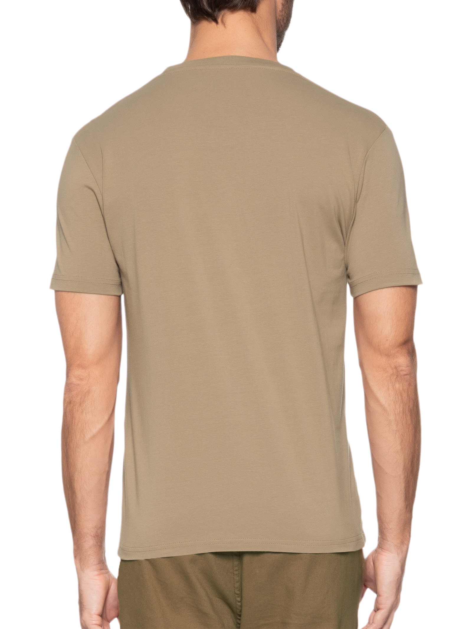 Camiseta Masculina Careca Stretch Bege Jab