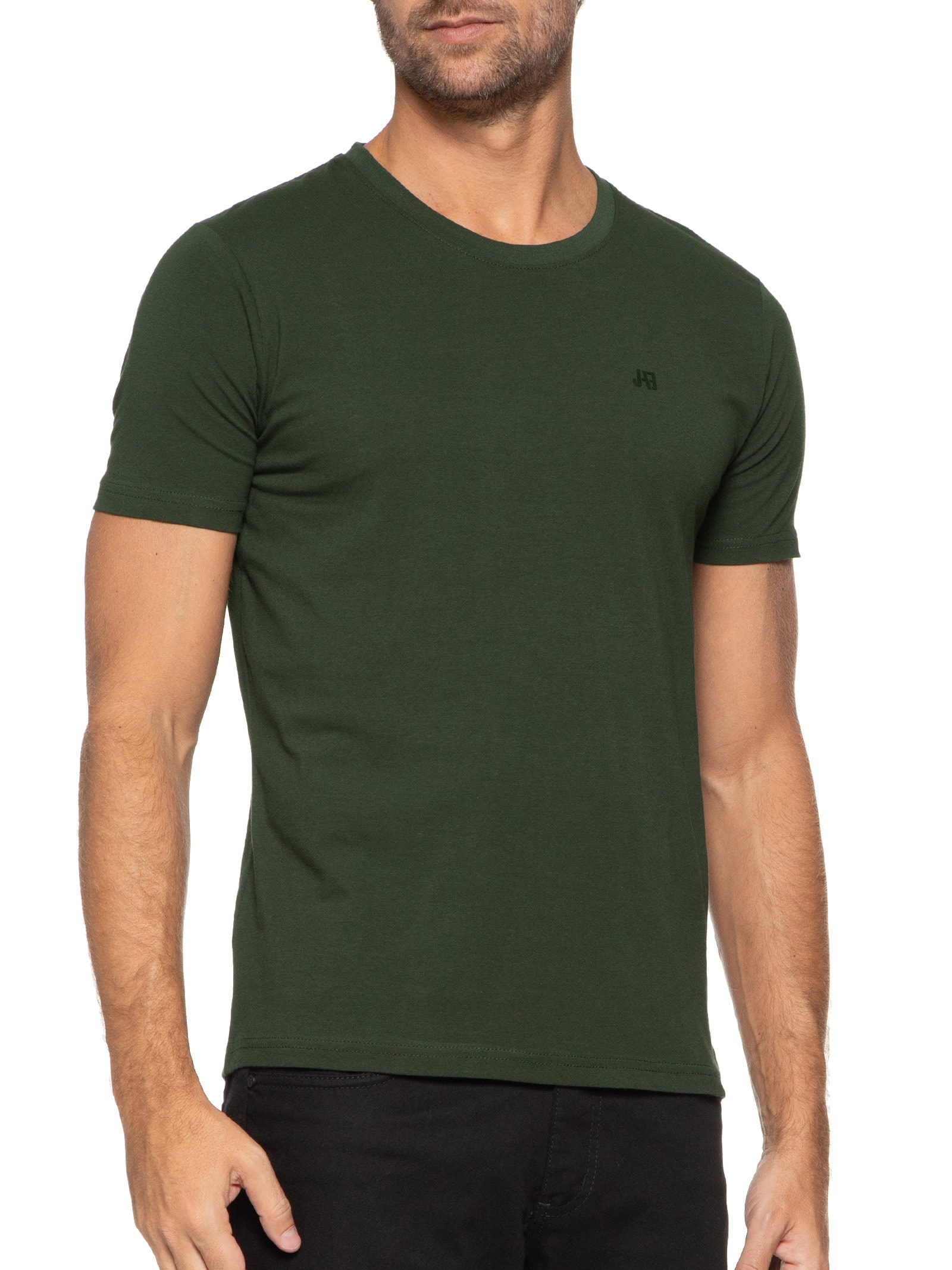 Camiseta Masculina Careca Stretch Verde Jab