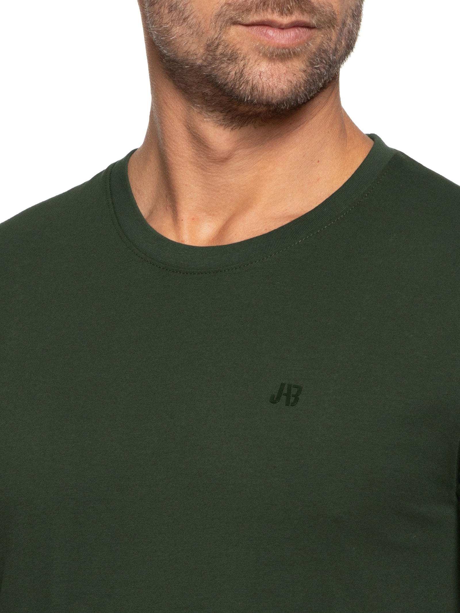 Camiseta Masculina Careca Stretch Verde Jab