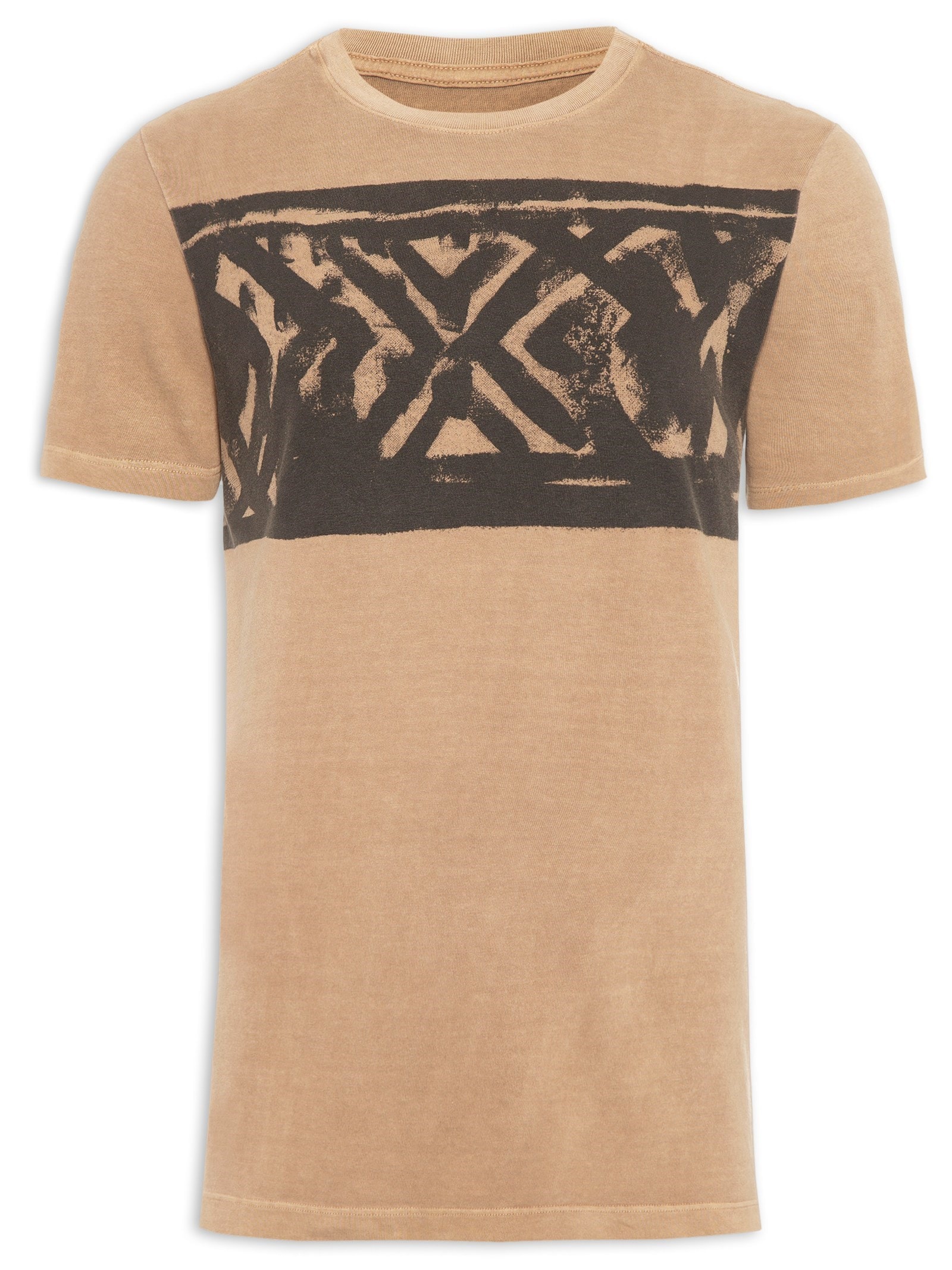 Camiseta Masculina Cestaria Marrom Osklen