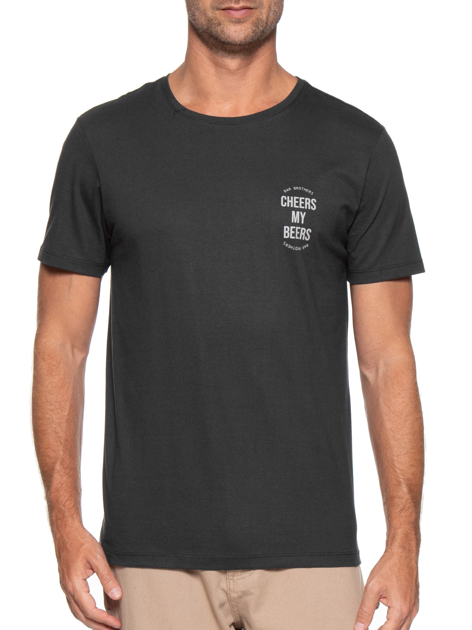 Camiseta Masculina Cheers My Beers Preto Sergio K