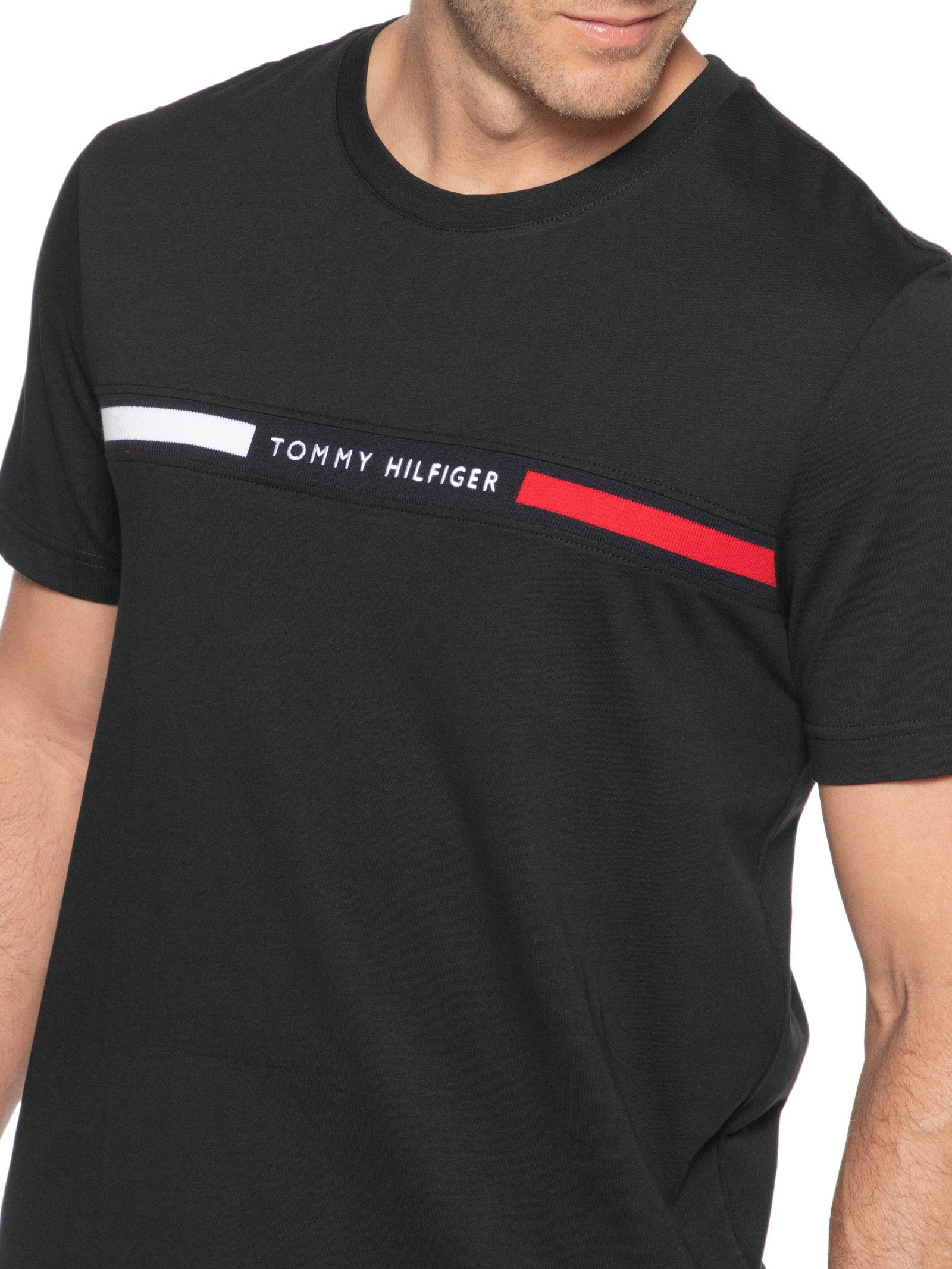 Camiseta Masculina Chest Insert Tee Preto Tommy Hilfiger