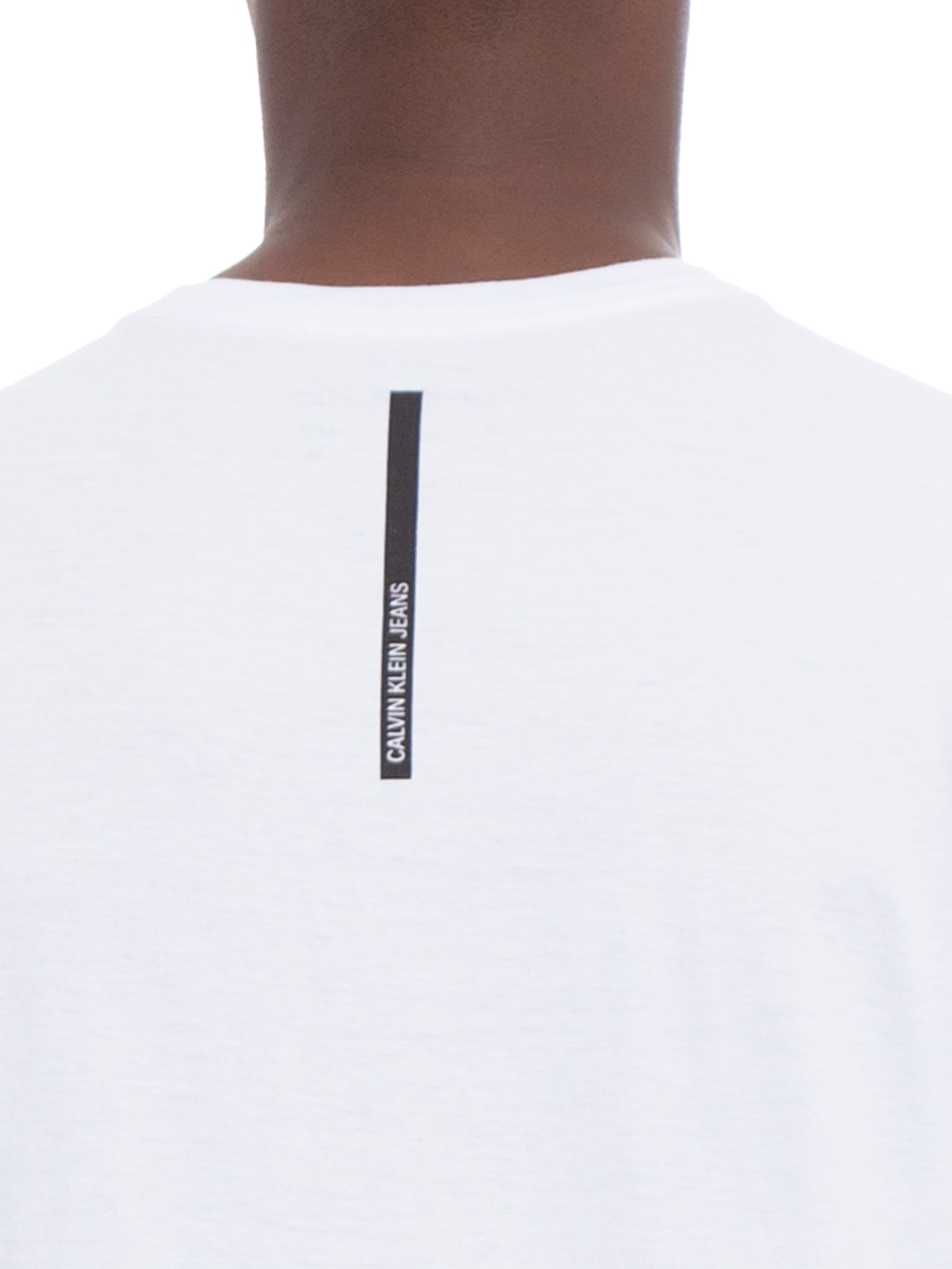 Camiseta Masculina Cjk Logo Básico Peiito Branco Calvin Klein Jeans