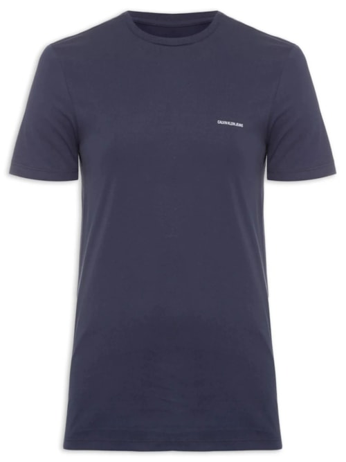 Camiseta Masculina Cjk Logo Básico Peito – Azul