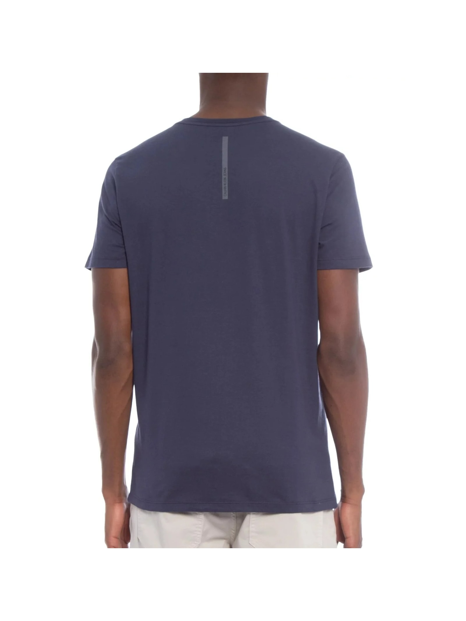 Camiseta Masculina Cjk Logo Básico Peito  Azul Calvin Klein Jeans