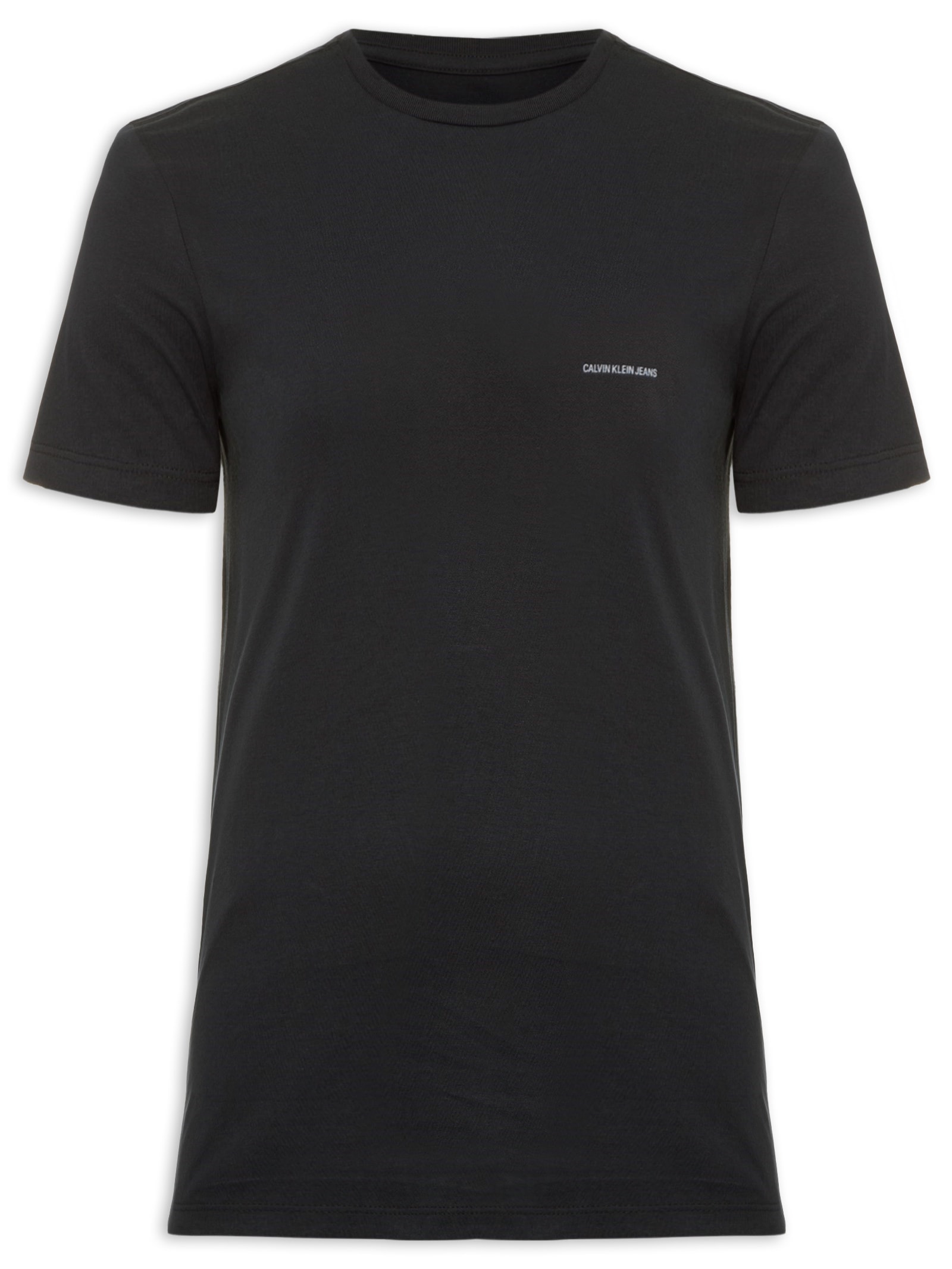Camiseta Masculina Cjk Logo Básico Peito Preto Calvin Klein Jeans