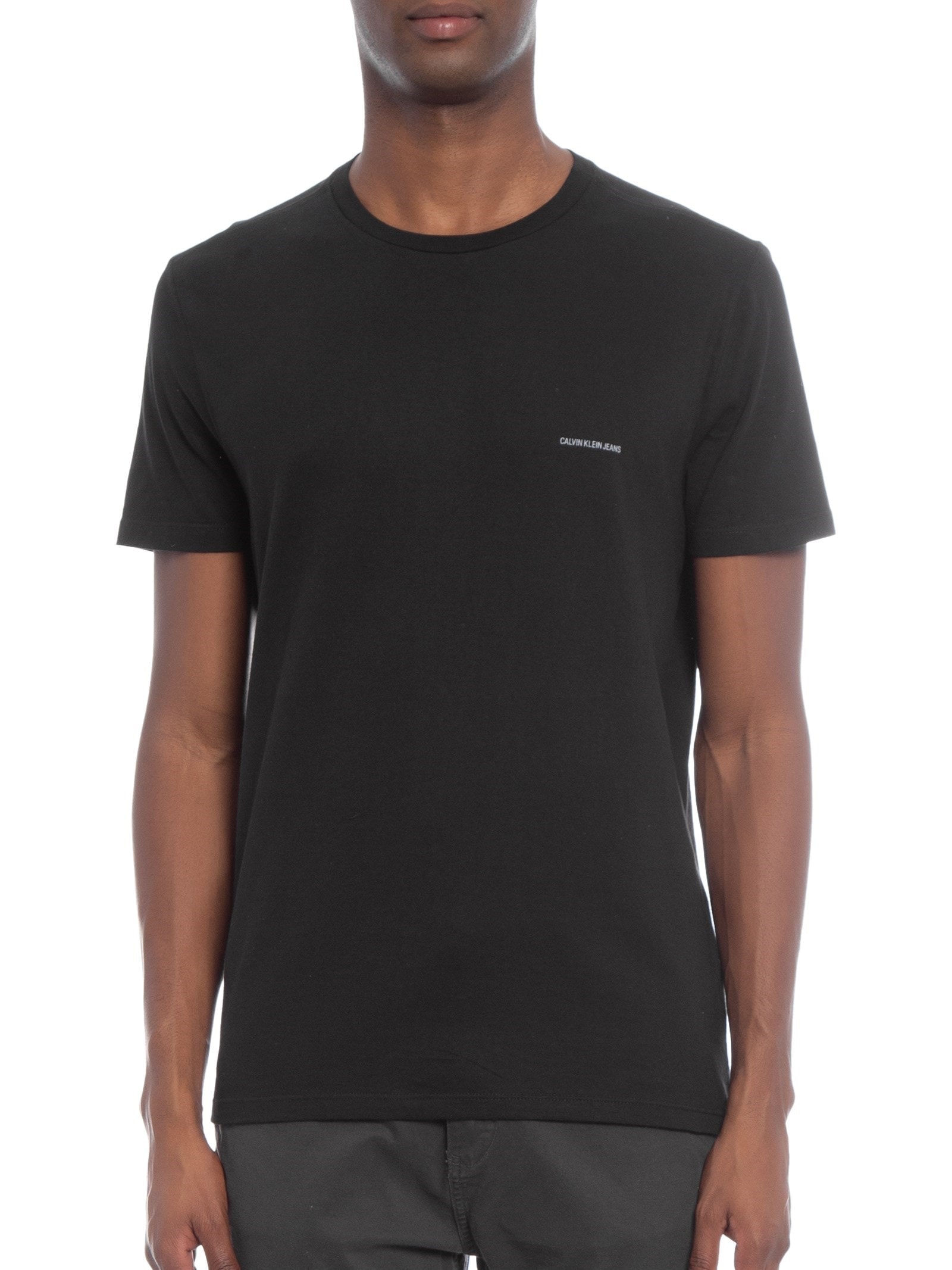 Camiseta Masculina Cjk Logo Básico Peito Preto Calvin Klein Jeans