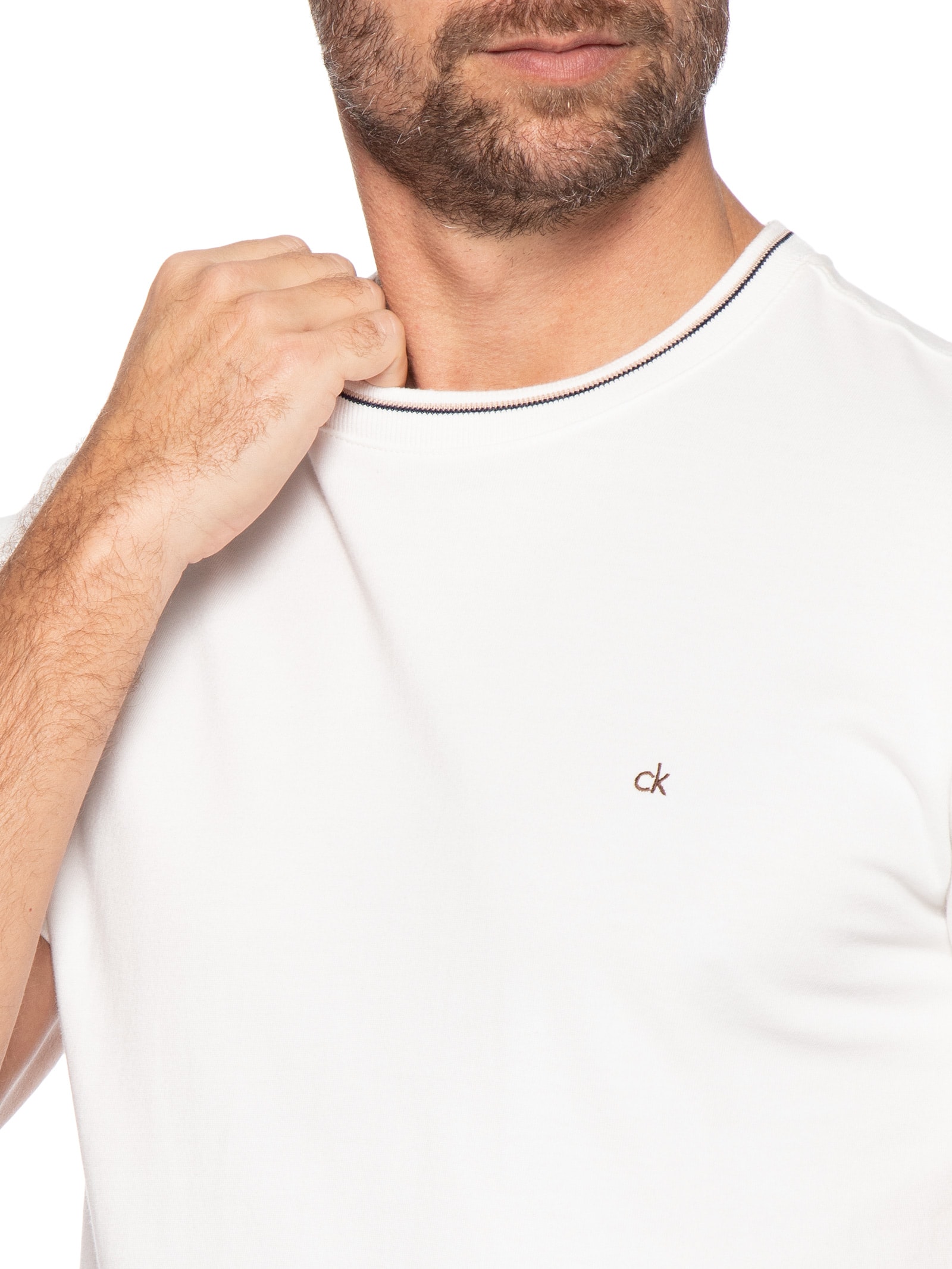 Camiseta Masculina CK Malhão Branco Calvin Klein