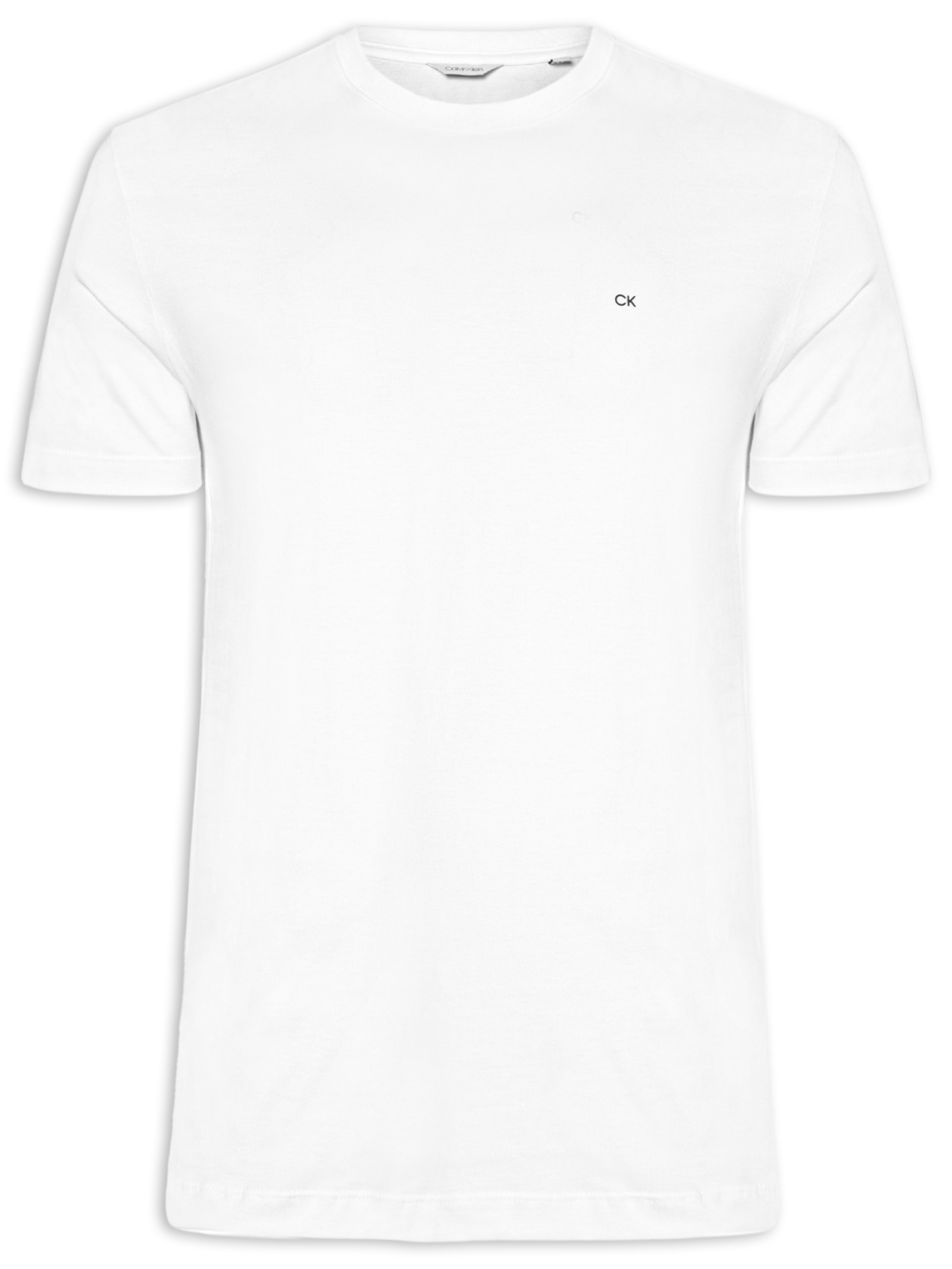 Camiseta Masculina Ck Meia Malha Branco Calvin Klein - White Label
