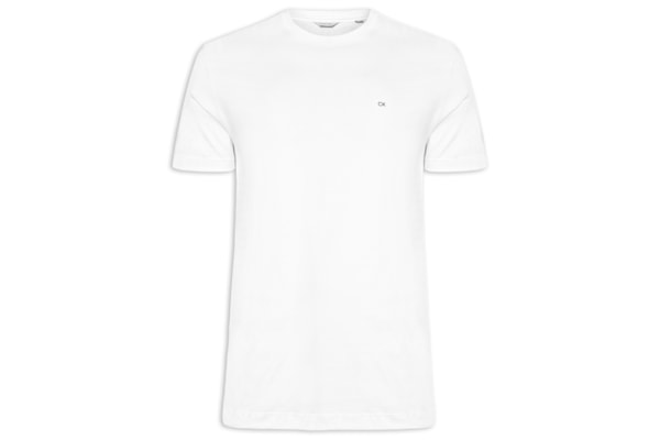 Camiseta Masculina Ck Meia Malha - Branco