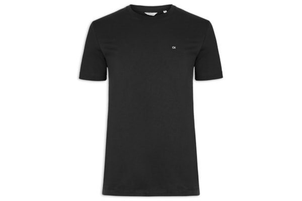 Camiseta Masculina Ck Meia Malha - Preto