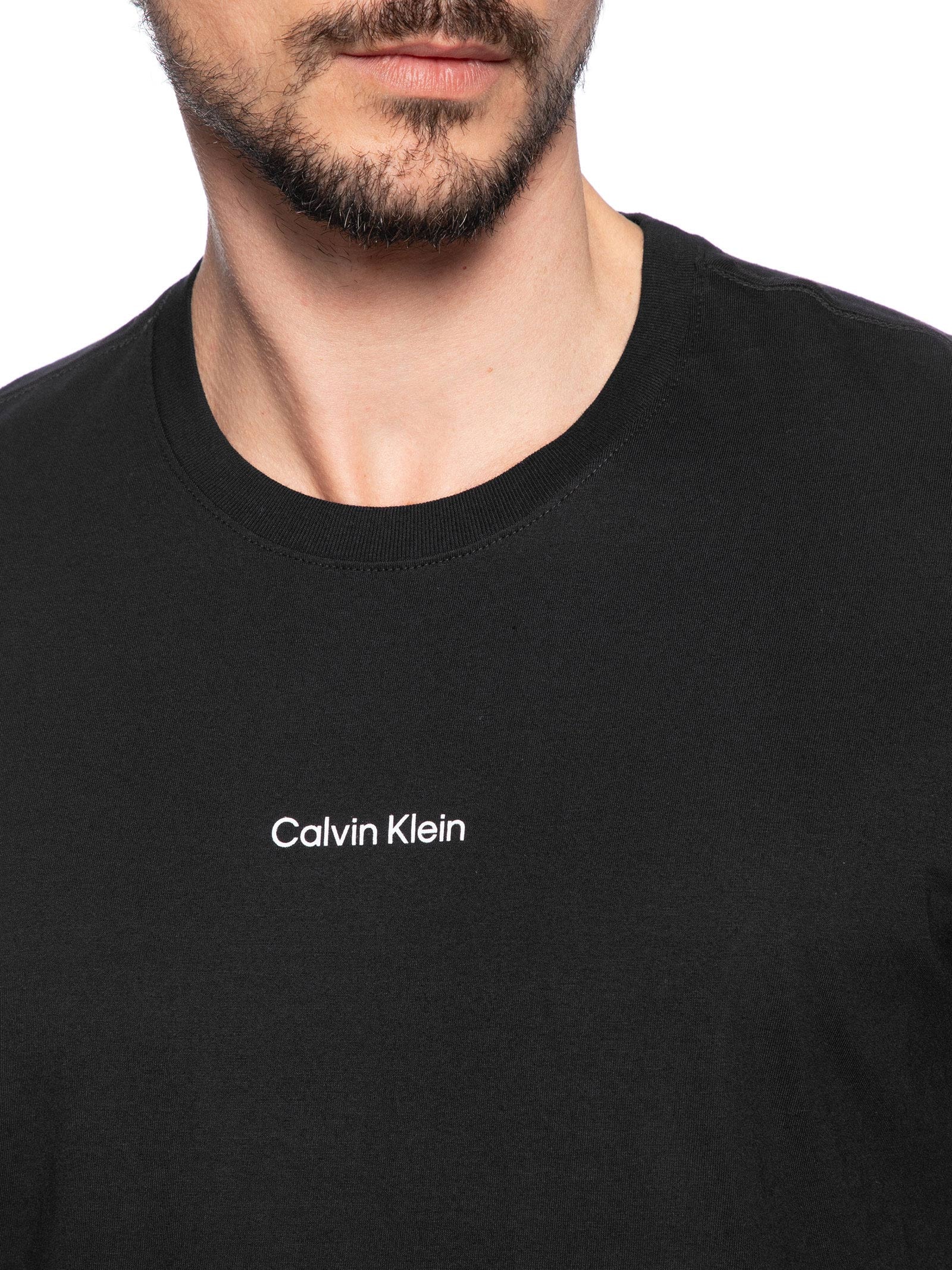 Camiseta Masculina Ck Nano Logo Preto Calvin Klein - White Label