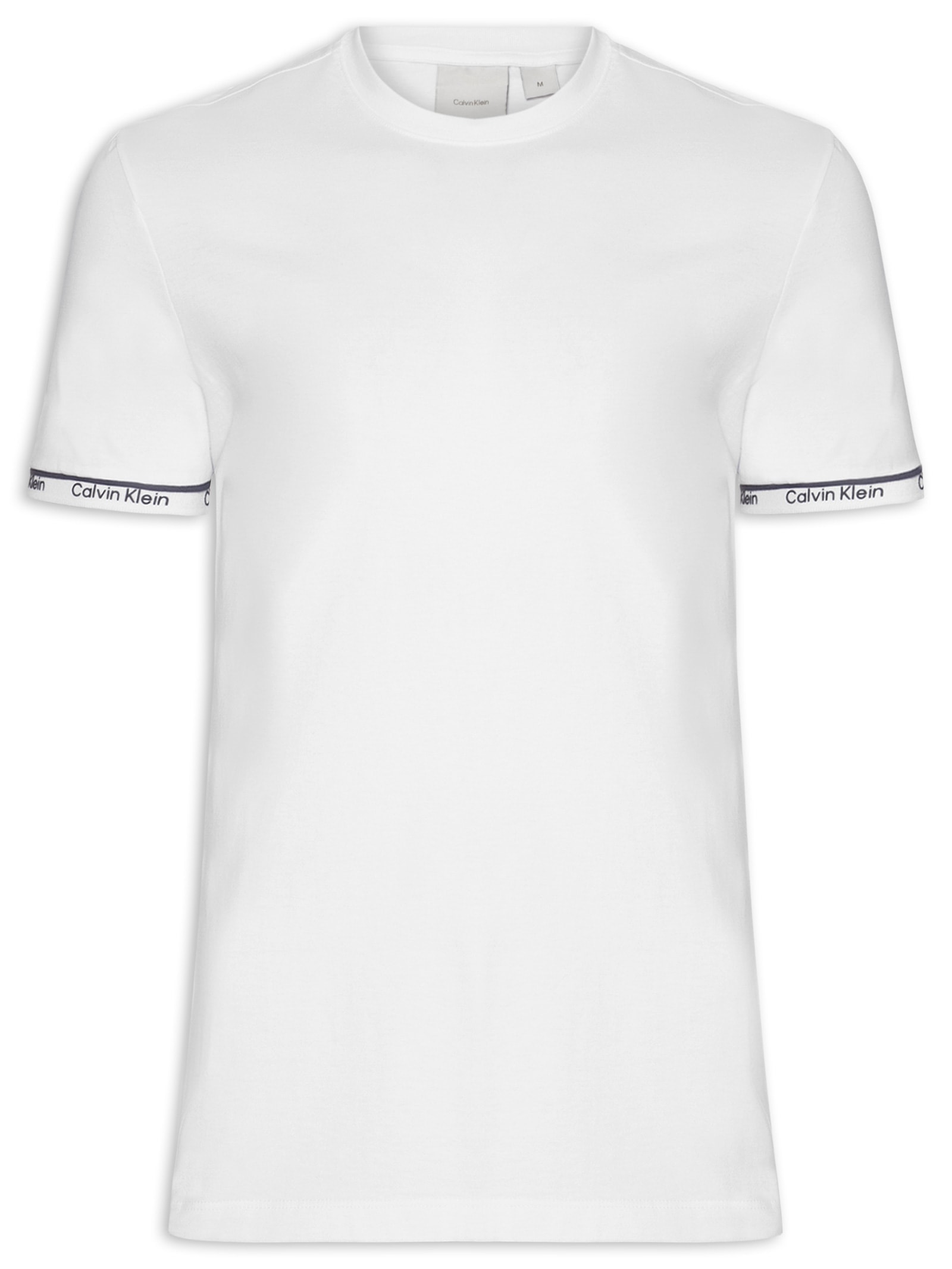 Camiseta Masculina Ck Punho Logo Branco  Calvin Klein - White Label