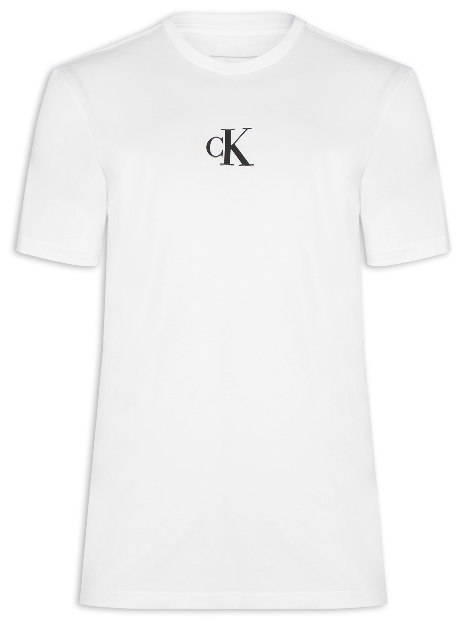 Camiseta Masculina CK Rubber Patch – Branco Calvin Klein Jeans