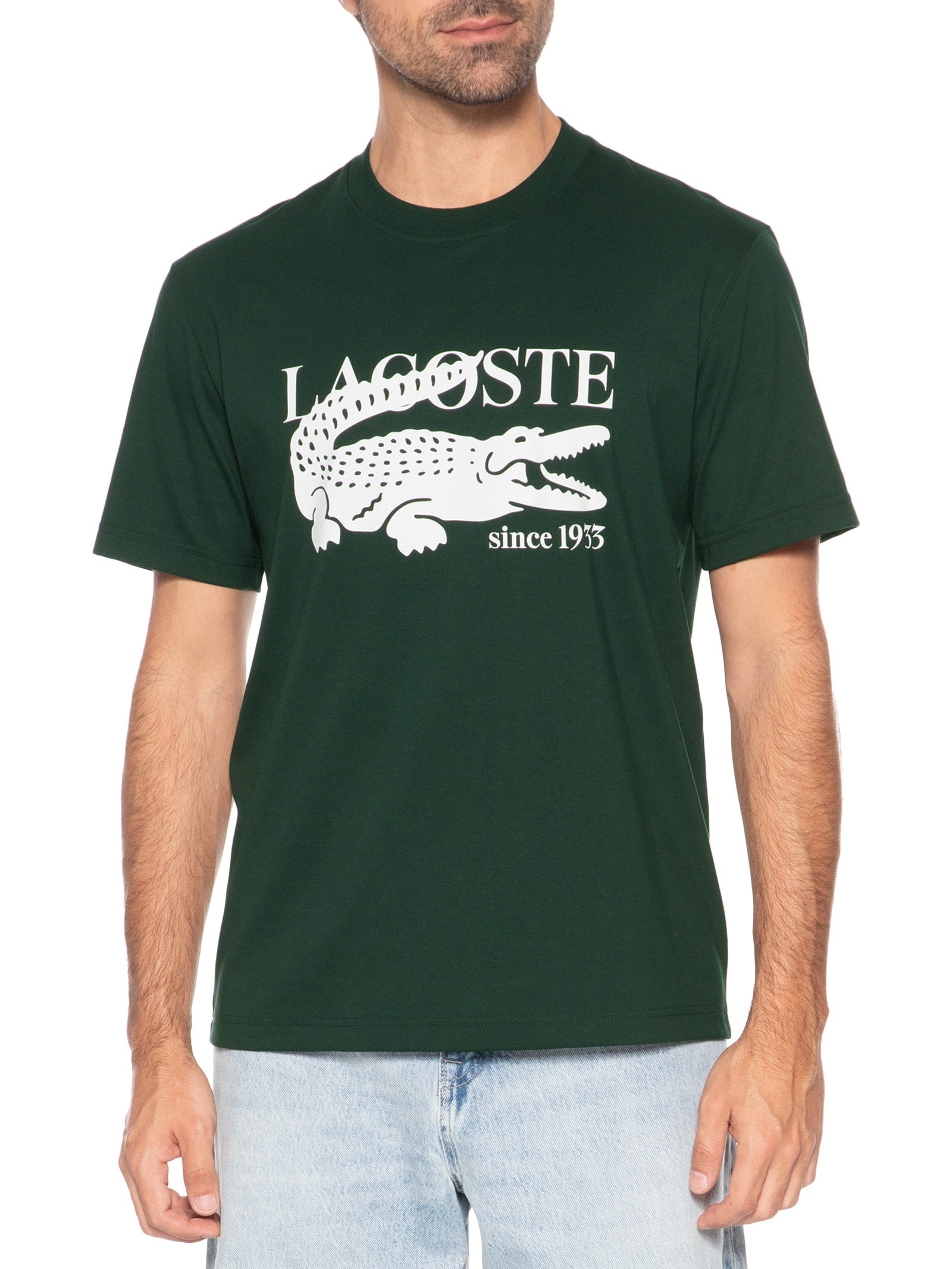 Camiseta Masculina Classic Fit Big Croco Verde Lacoste