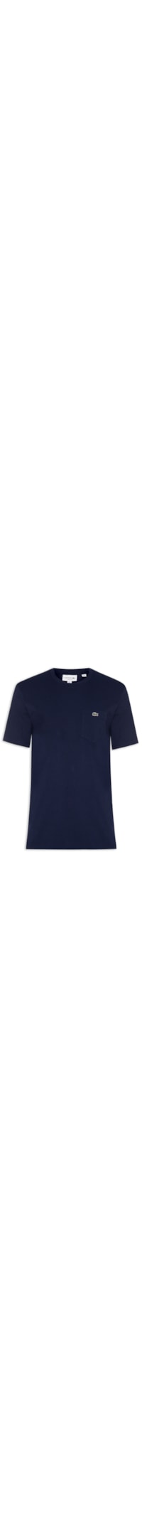 Camiseta Masculina Classic Fit Com Bolso No Peito Em Algodão Orgânico - Azul