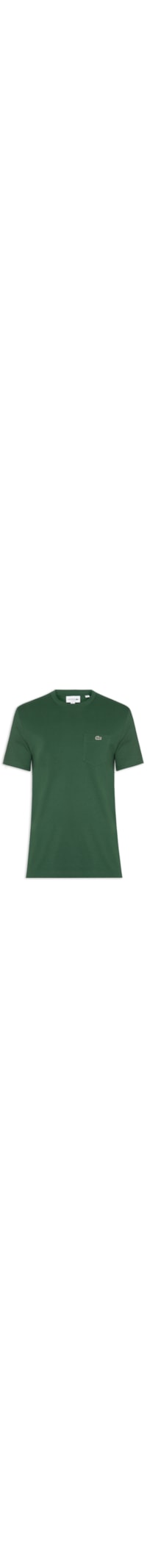 Camiseta Masculina Clássic Fit Com Bolso No Peito Em Algodão Orgânico - Verde