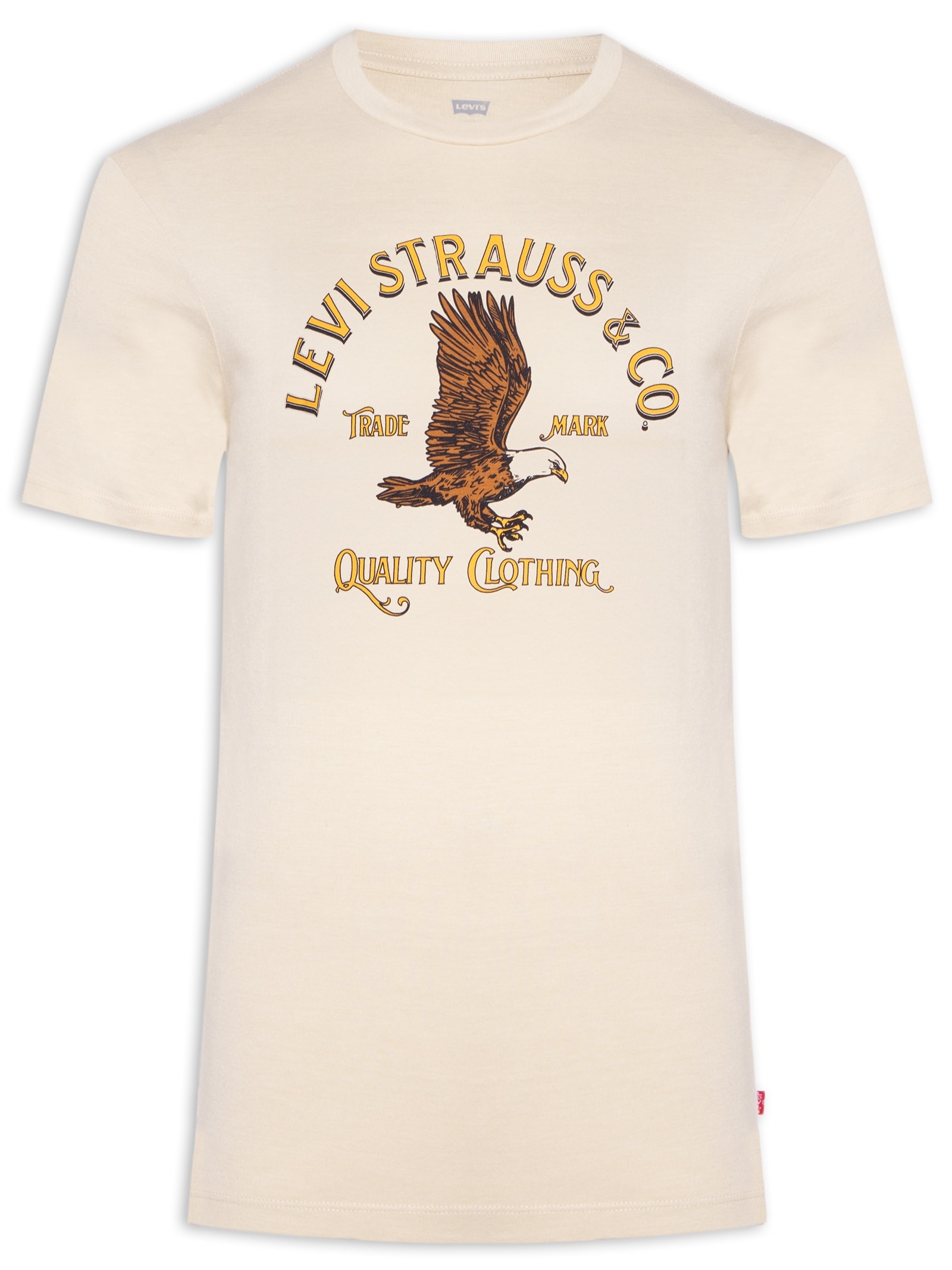 Camiseta Masculina Classic Fit em Algodão Bege Levi's