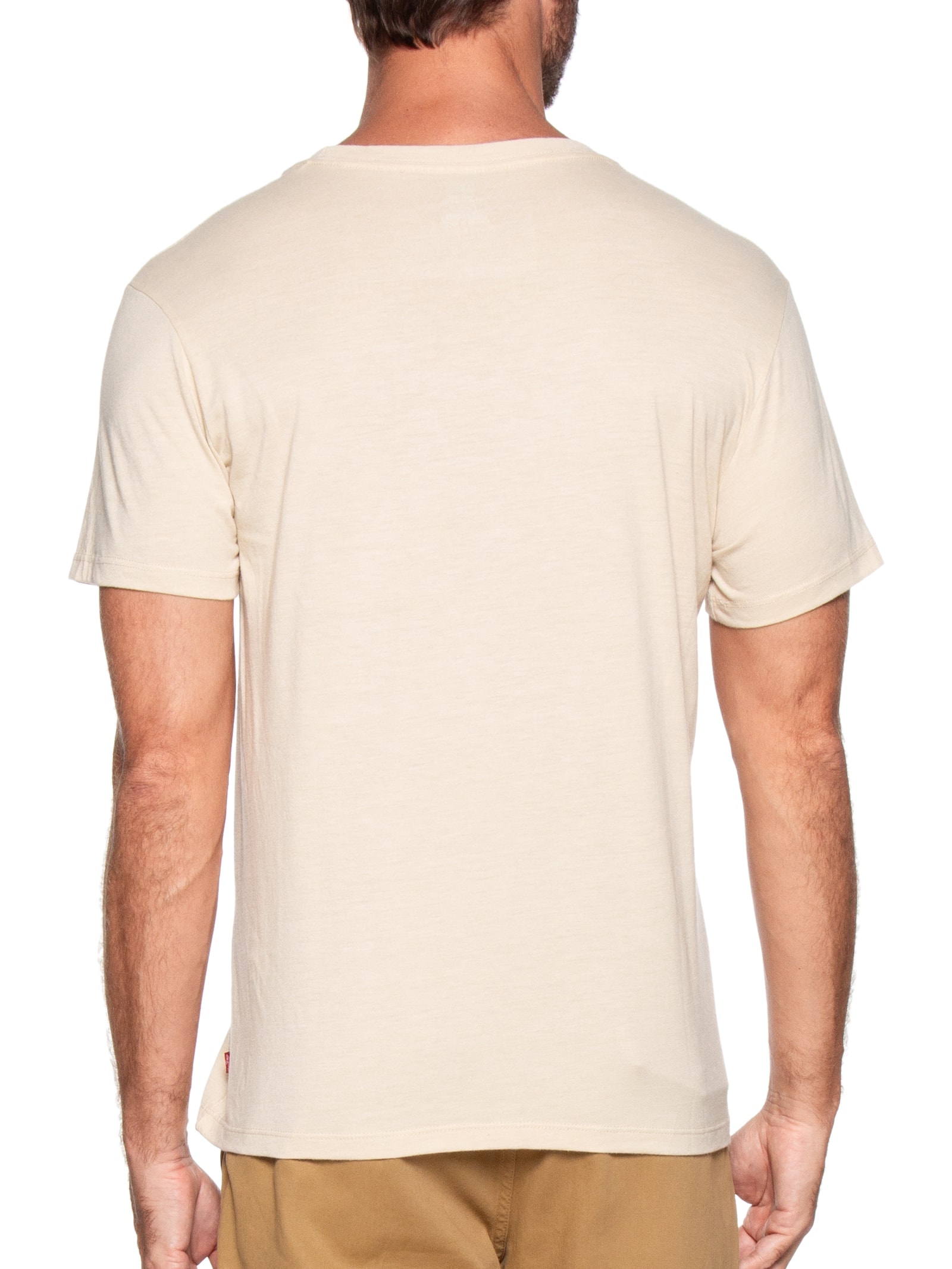 Camiseta Masculina Classic Fit em Algodão Bege Levi's