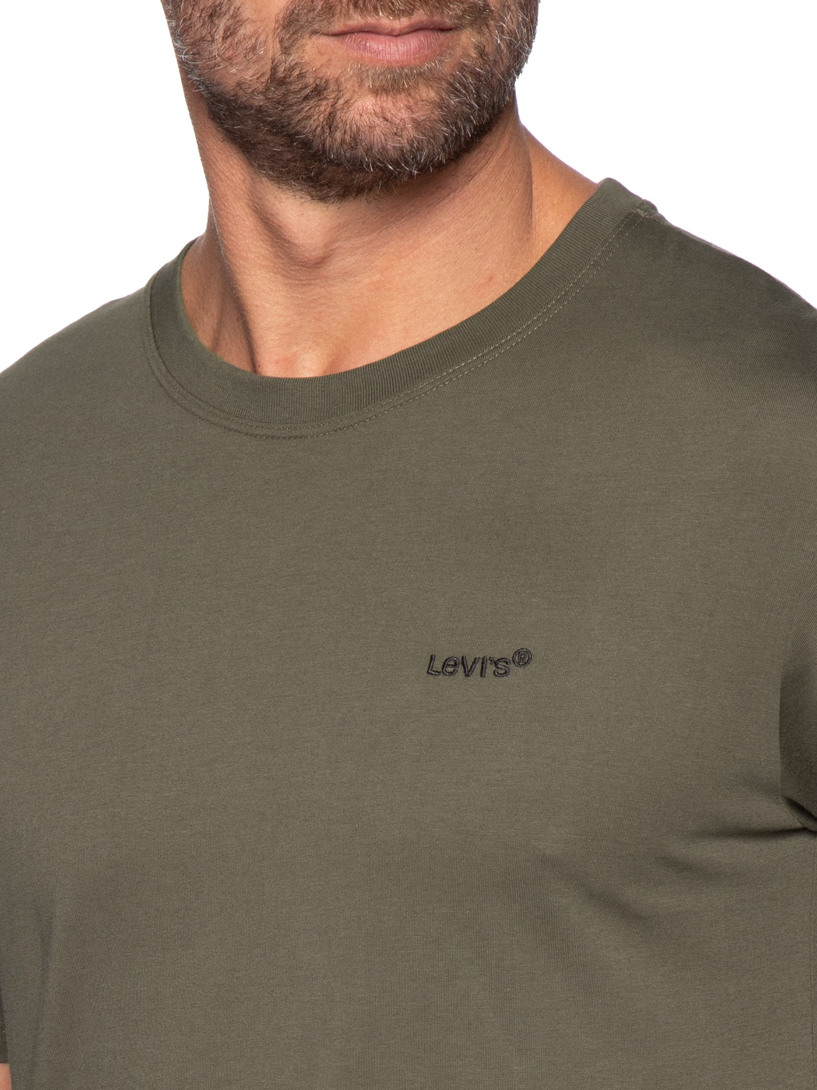 Camiseta Masculina Classic Fit Em Algodão Pima Marrom Levi's