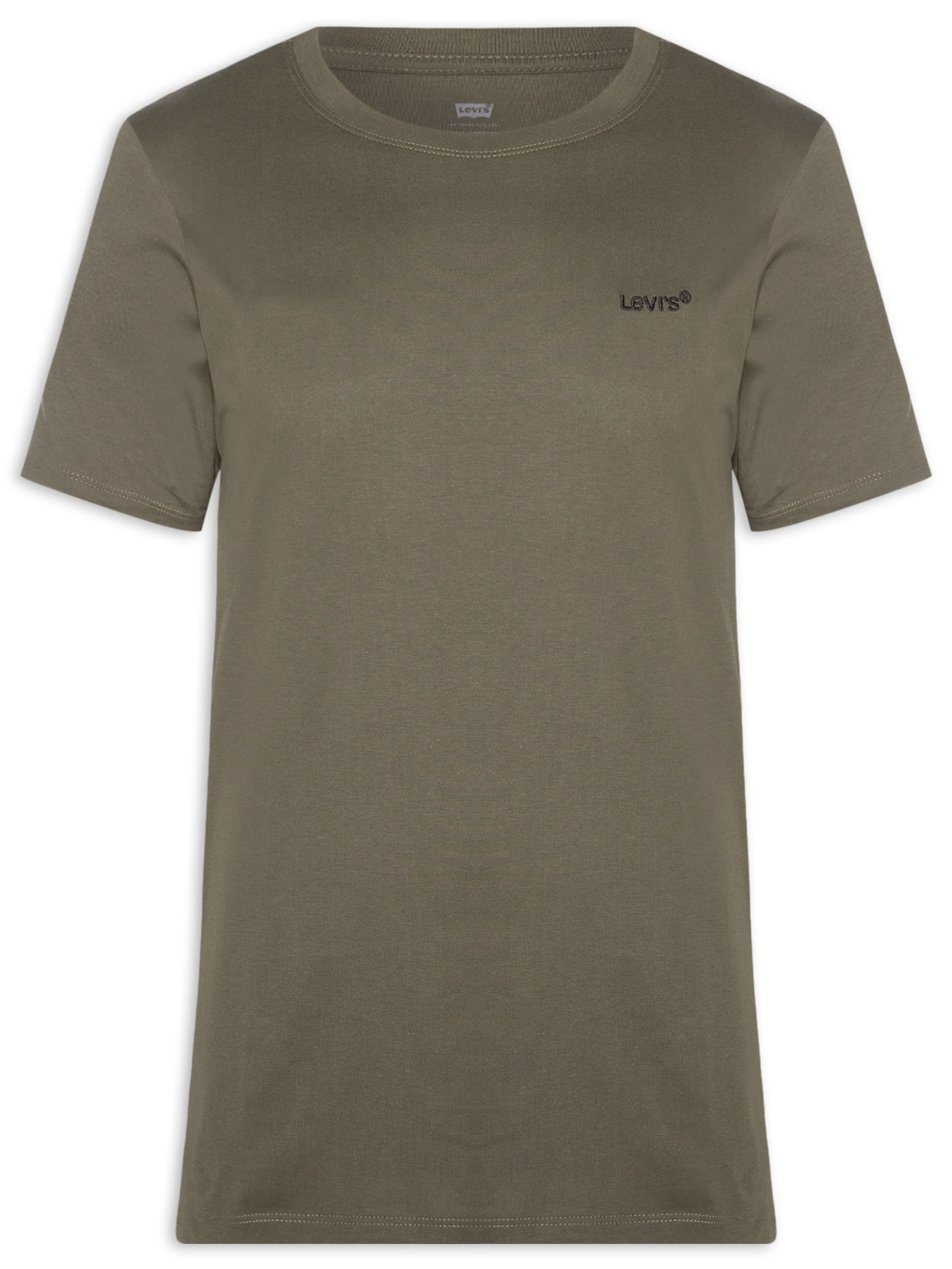 Camiseta Masculina Classic Fit Em Algodão Pima Marrom Levi's
